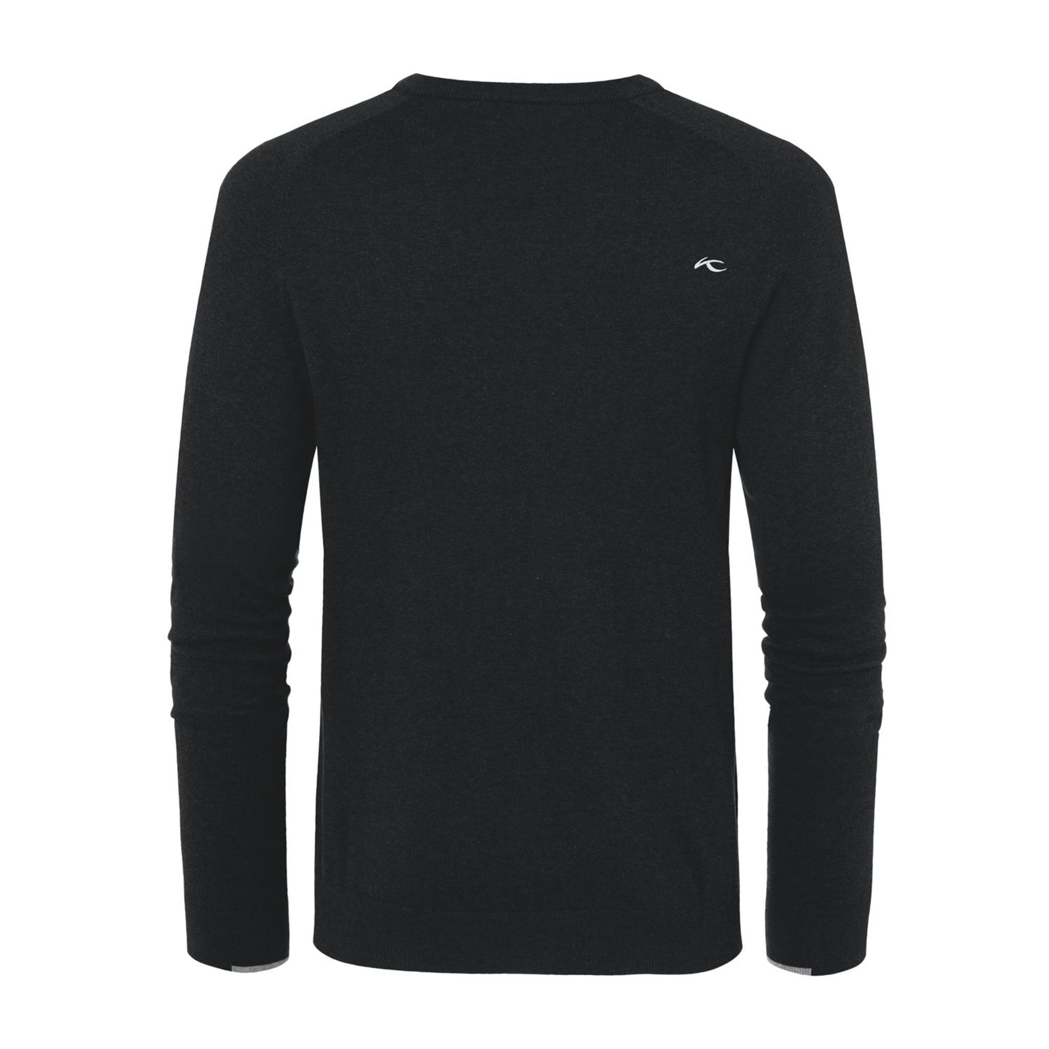 Pull col V Kjus Kirk M Noir Melange Homme