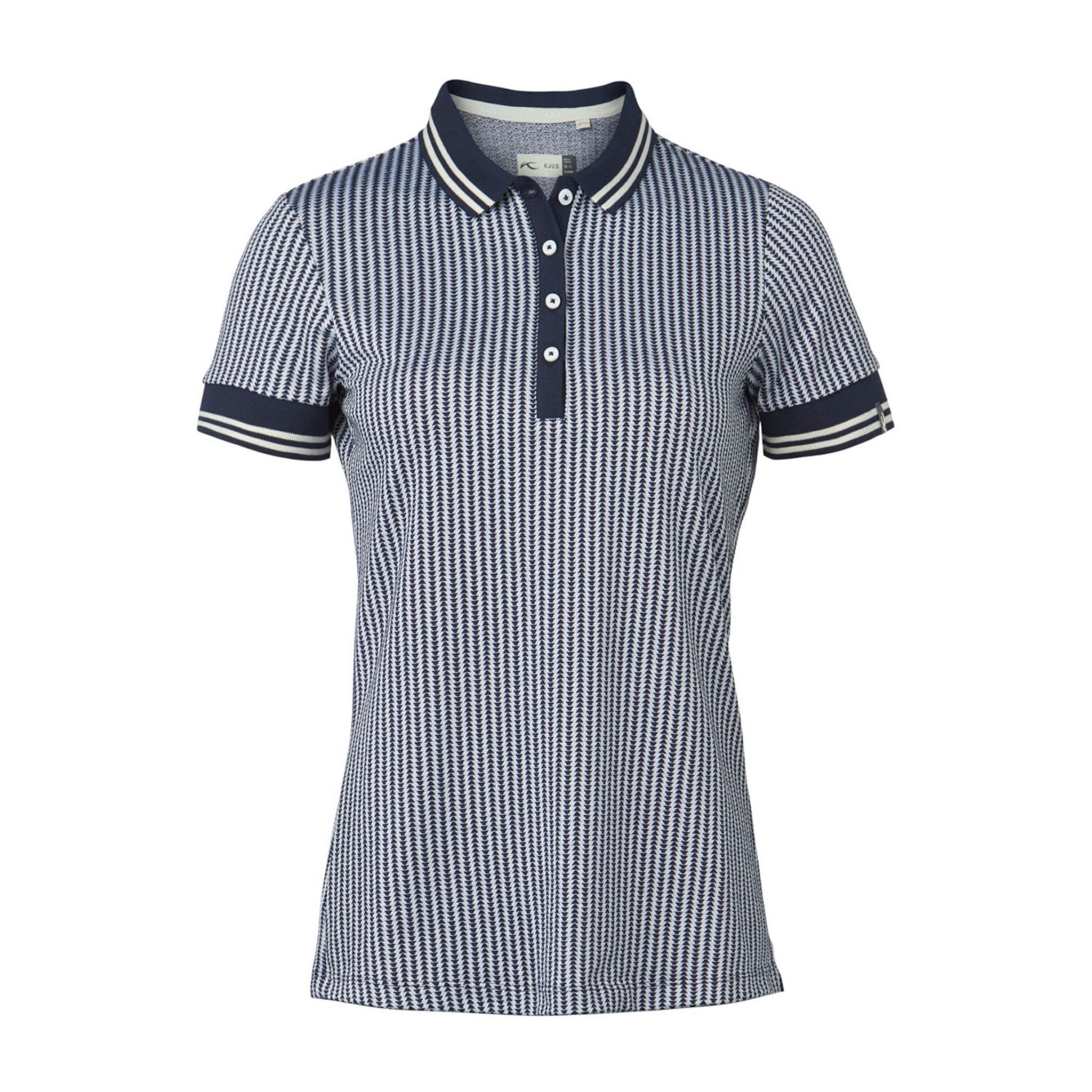 Polo Kjus W Ella Structure SS Atlanta Bleu/Blanc Femme