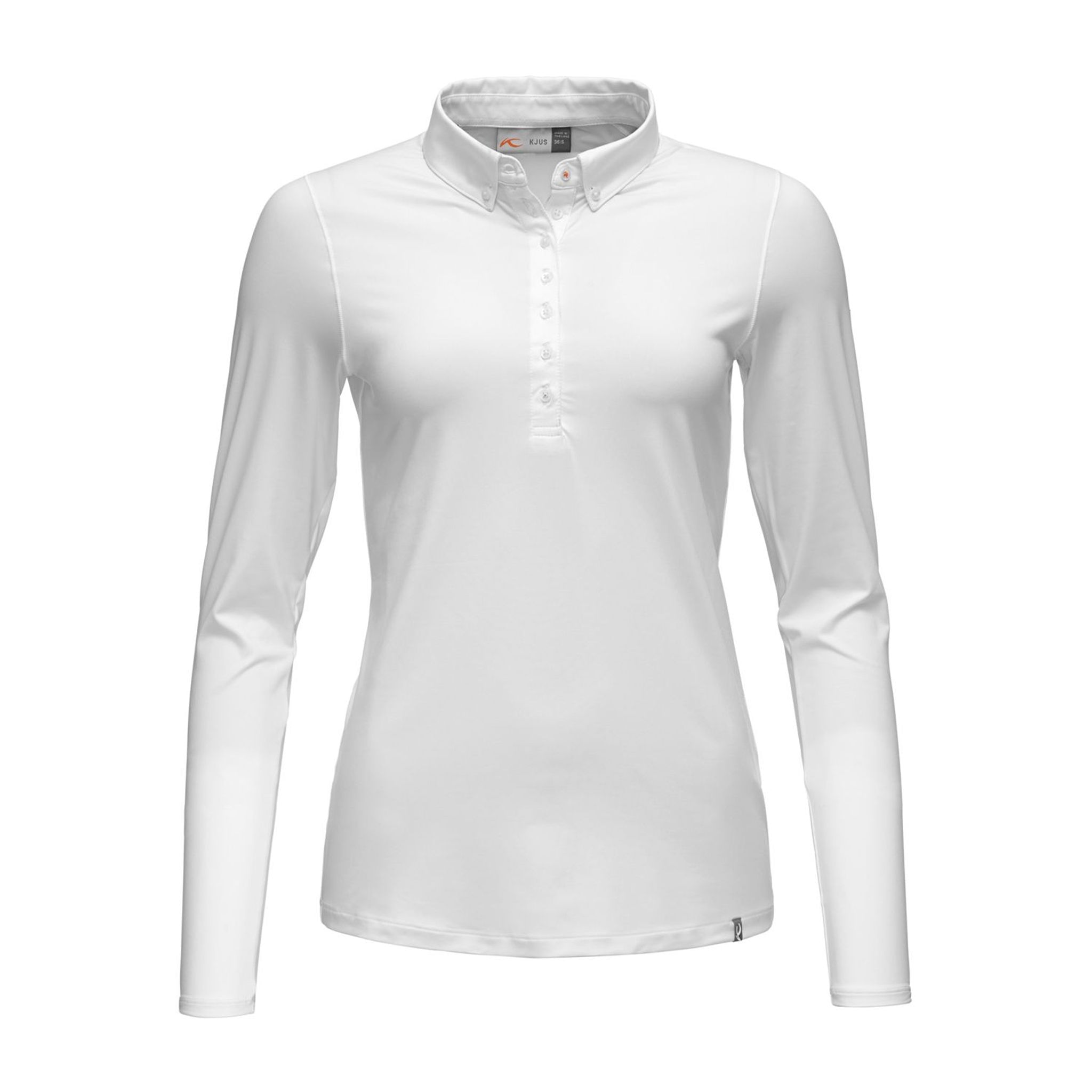 Polo Kjus W Scotscraig à manches longues pour femme, blanc