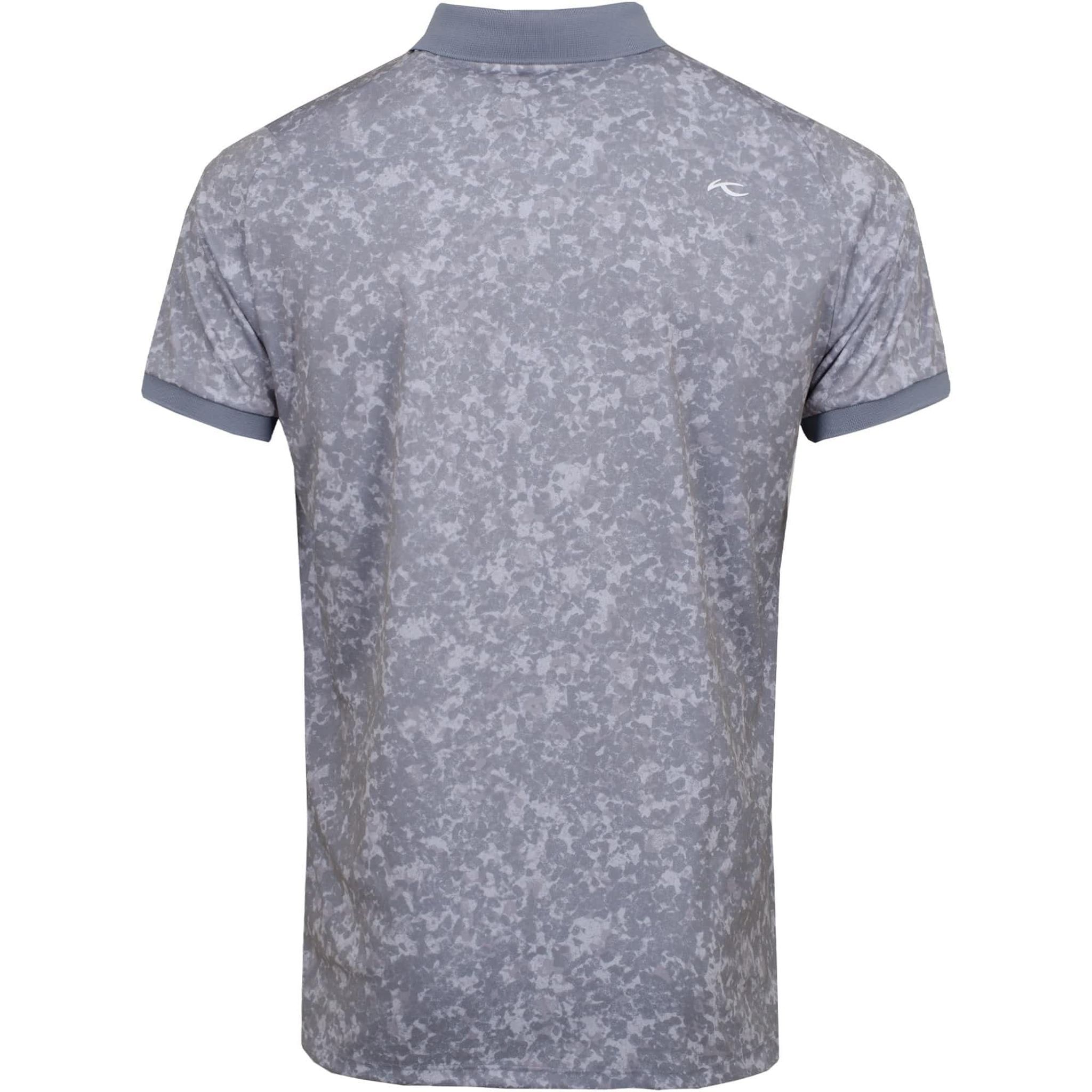 Polo Kjus M Spot Printed SS Gris acier/brouillard argenté Homme