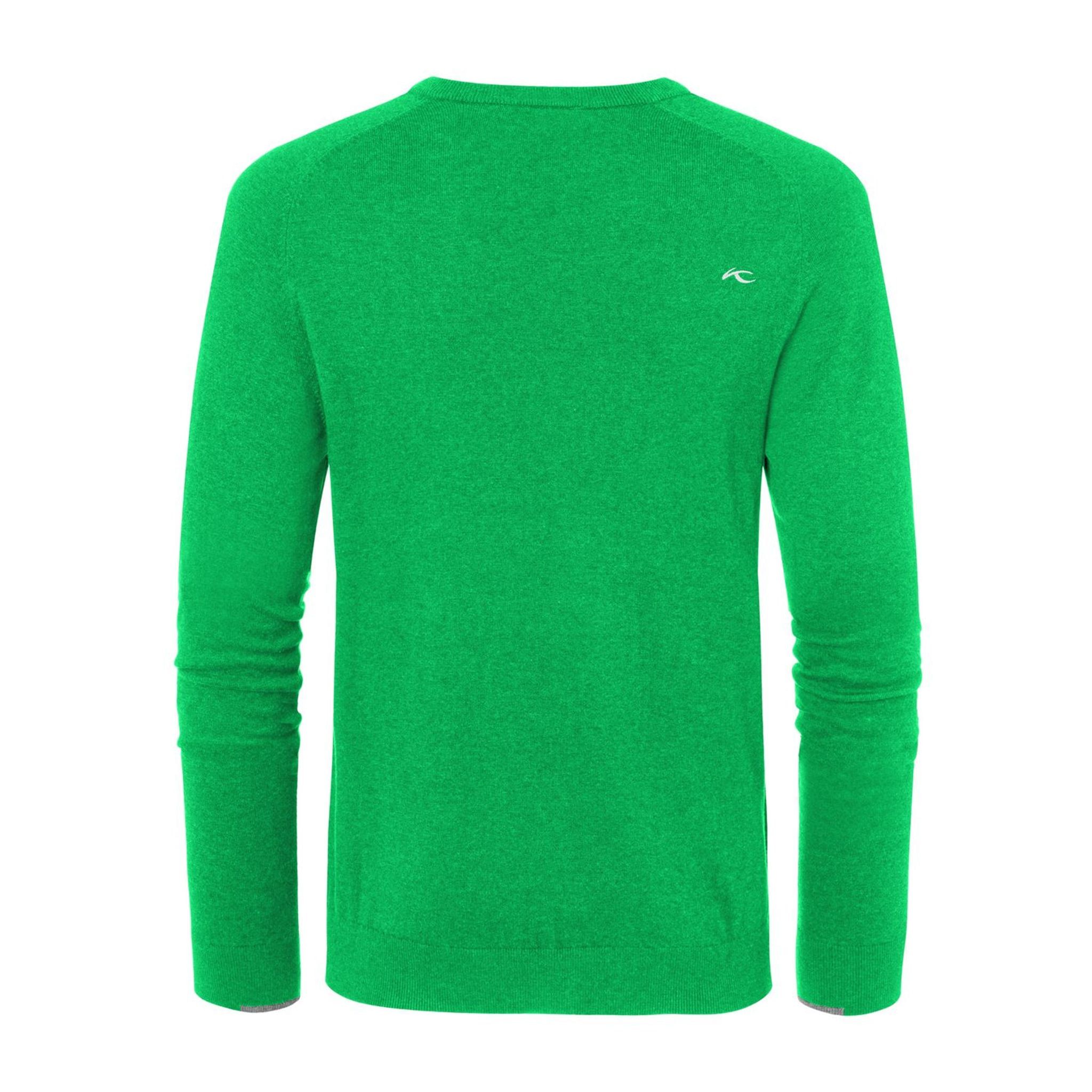 Pull col V Kjus Kirk M Spring Green Melange Homme