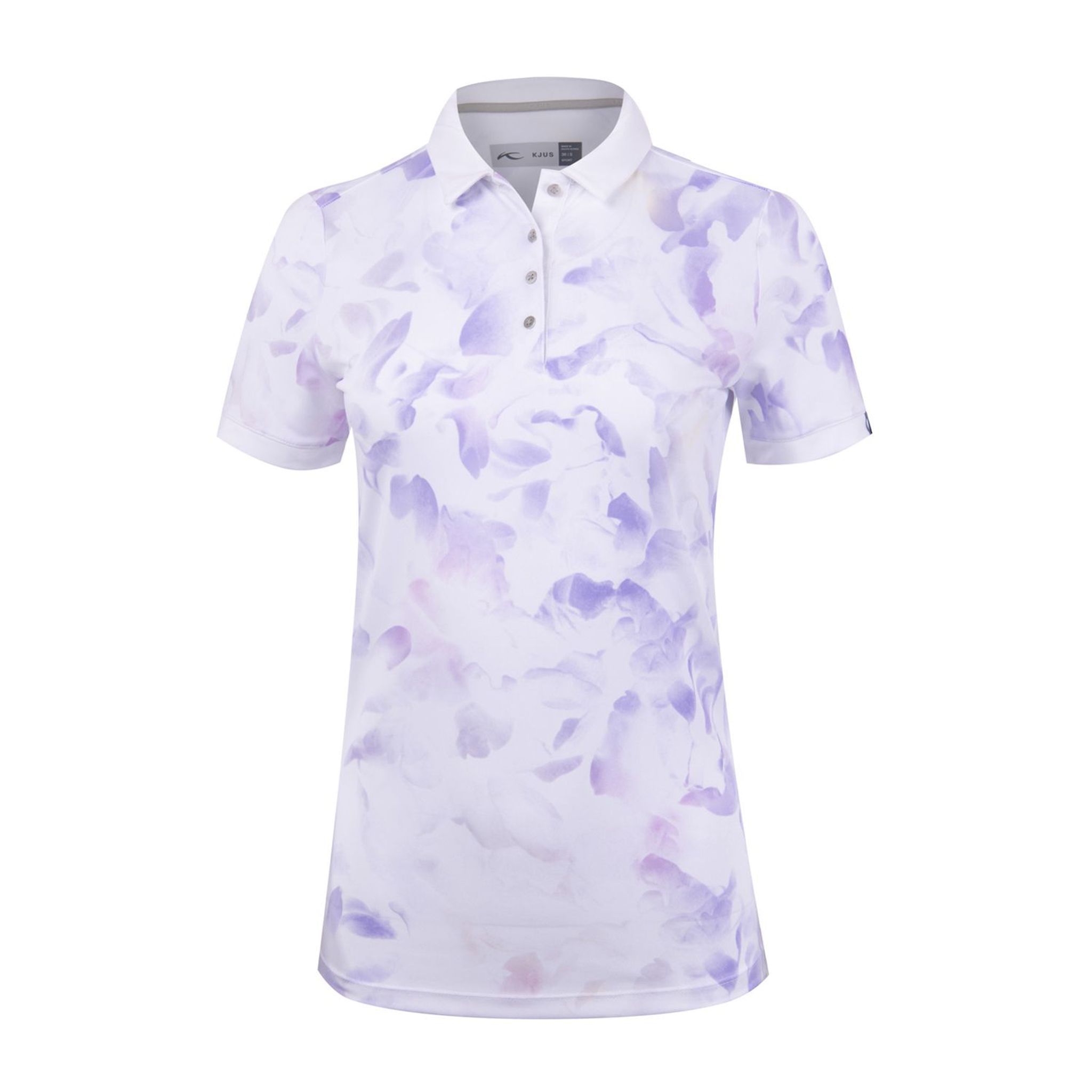 Polo Kjus W Enya imprimé blanc/violet iris femme