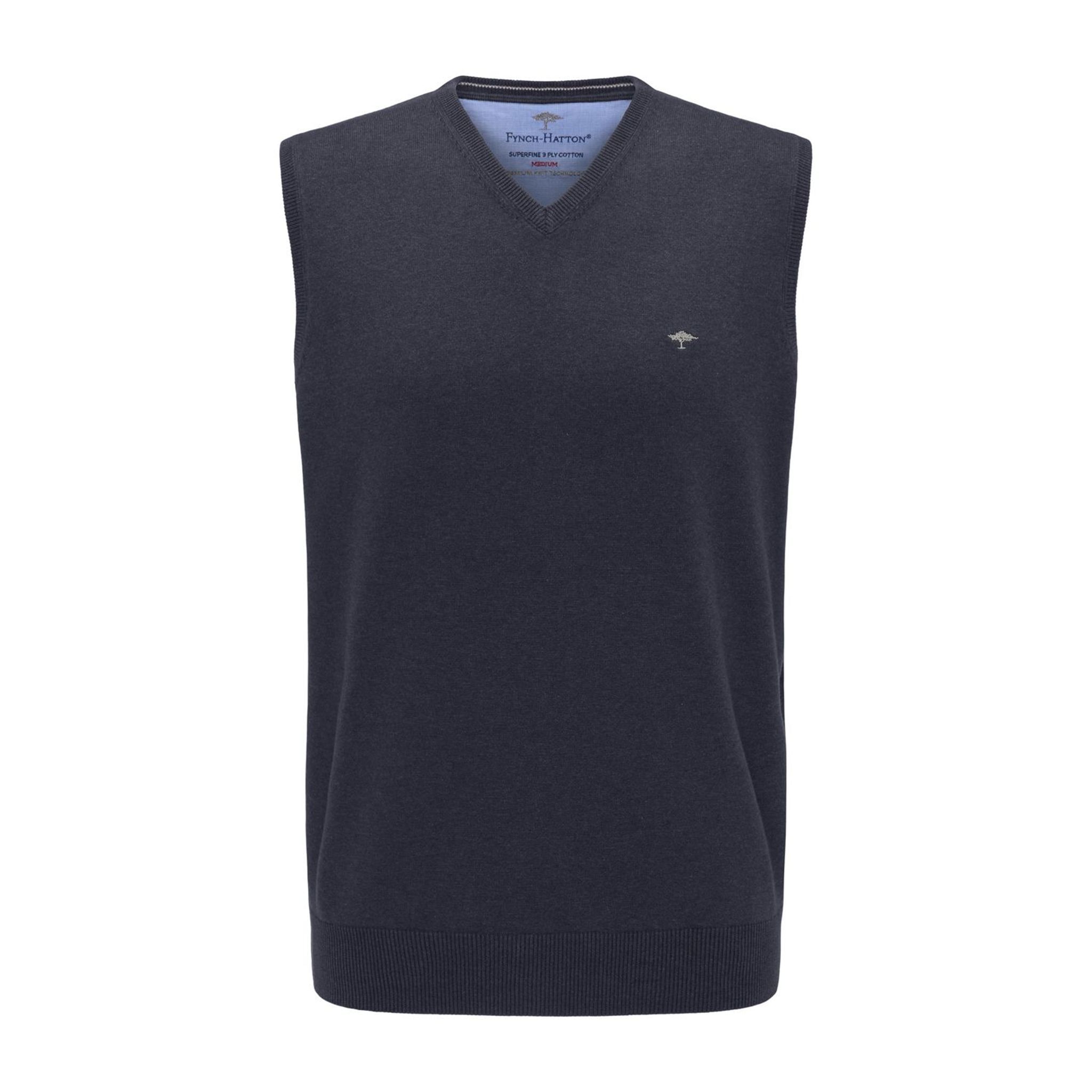 Pull Fynch Hatton M Slipover SL bleu marine pour homme