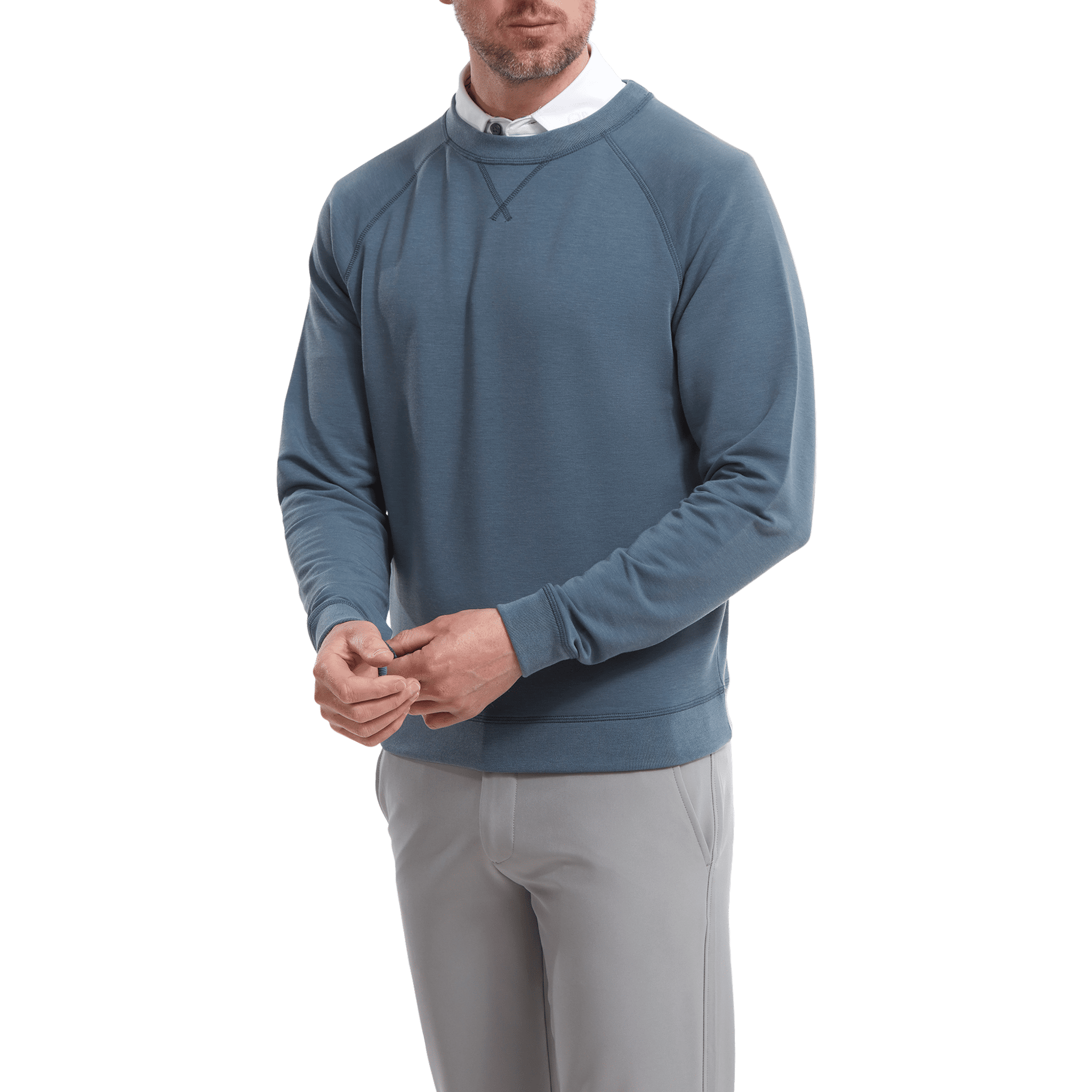 Pull ras du cou en molleton French Terry Footjoy M Polo Drirelease H Homme