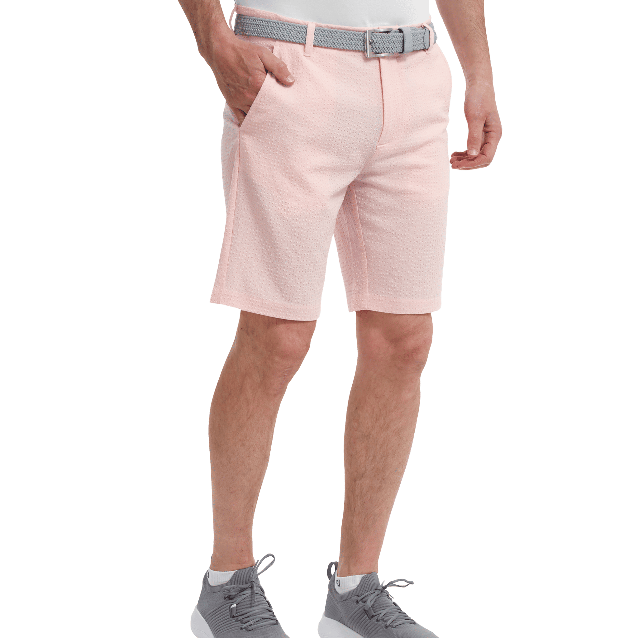 Short en seersucker Footjoy M Performance Quartz Pink pour homme