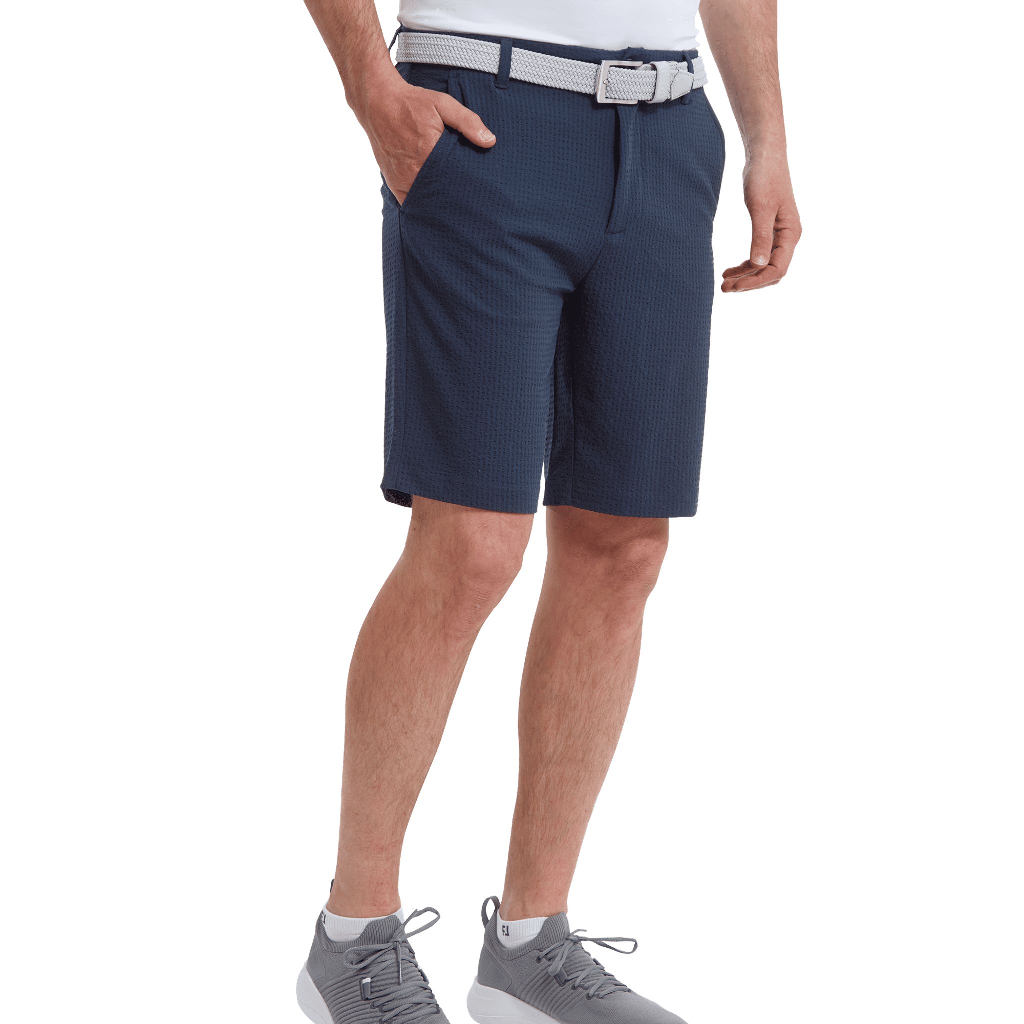 Short en seersucker Footjoy M Performance bleu marine pour homme