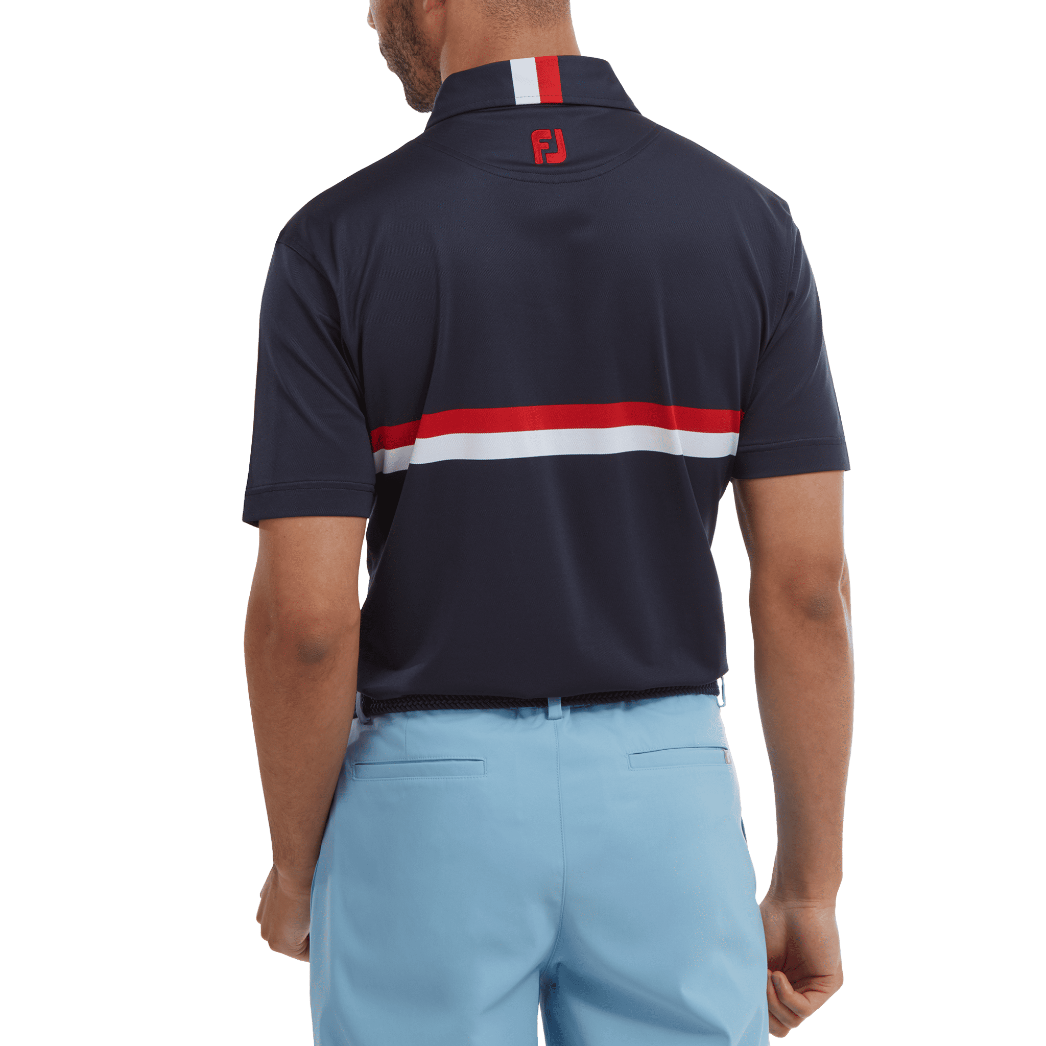 Footjoy Double Chest Band Pique Polo Herren