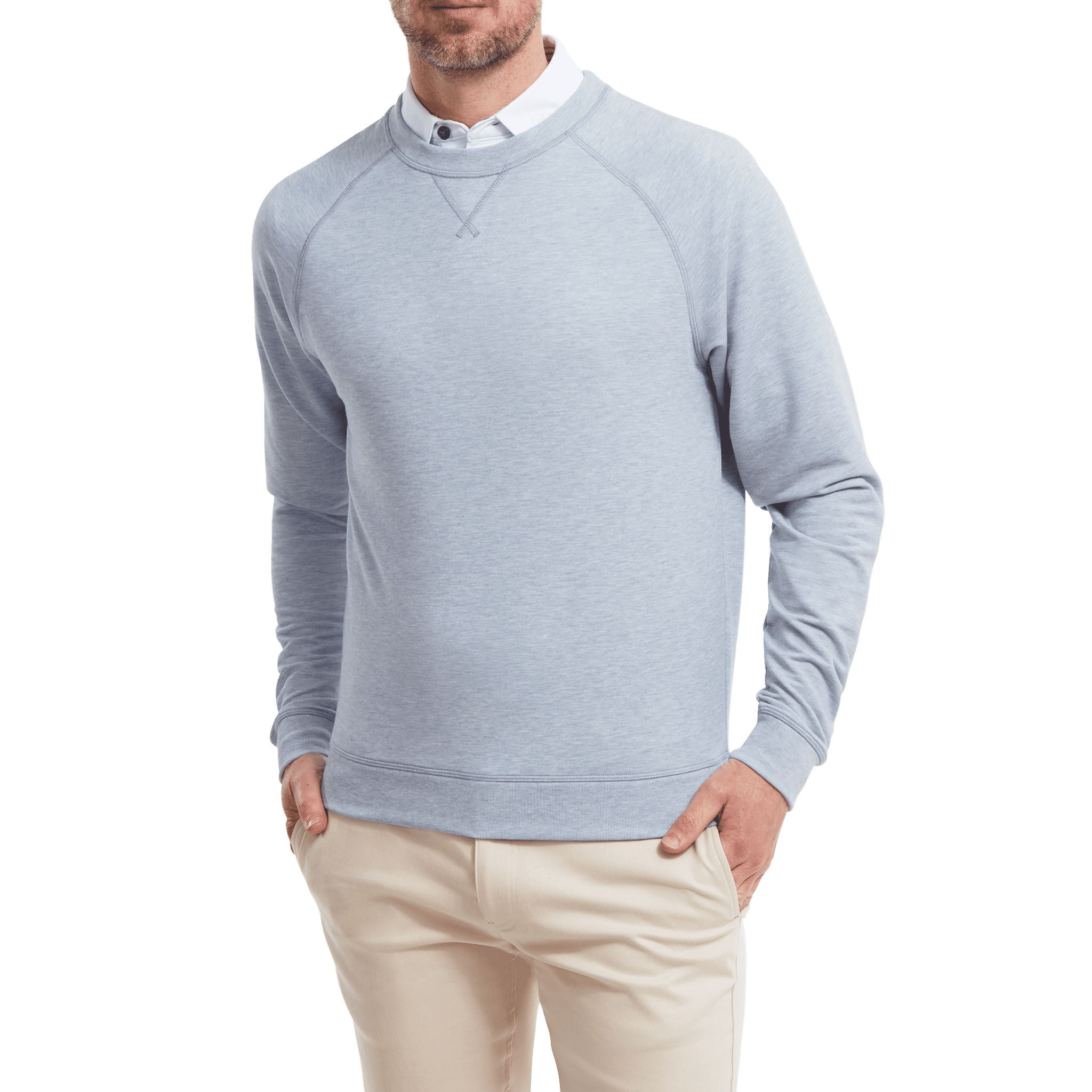 Pull col rond en molleton français Drirelease Footjoy Sweater pour homme