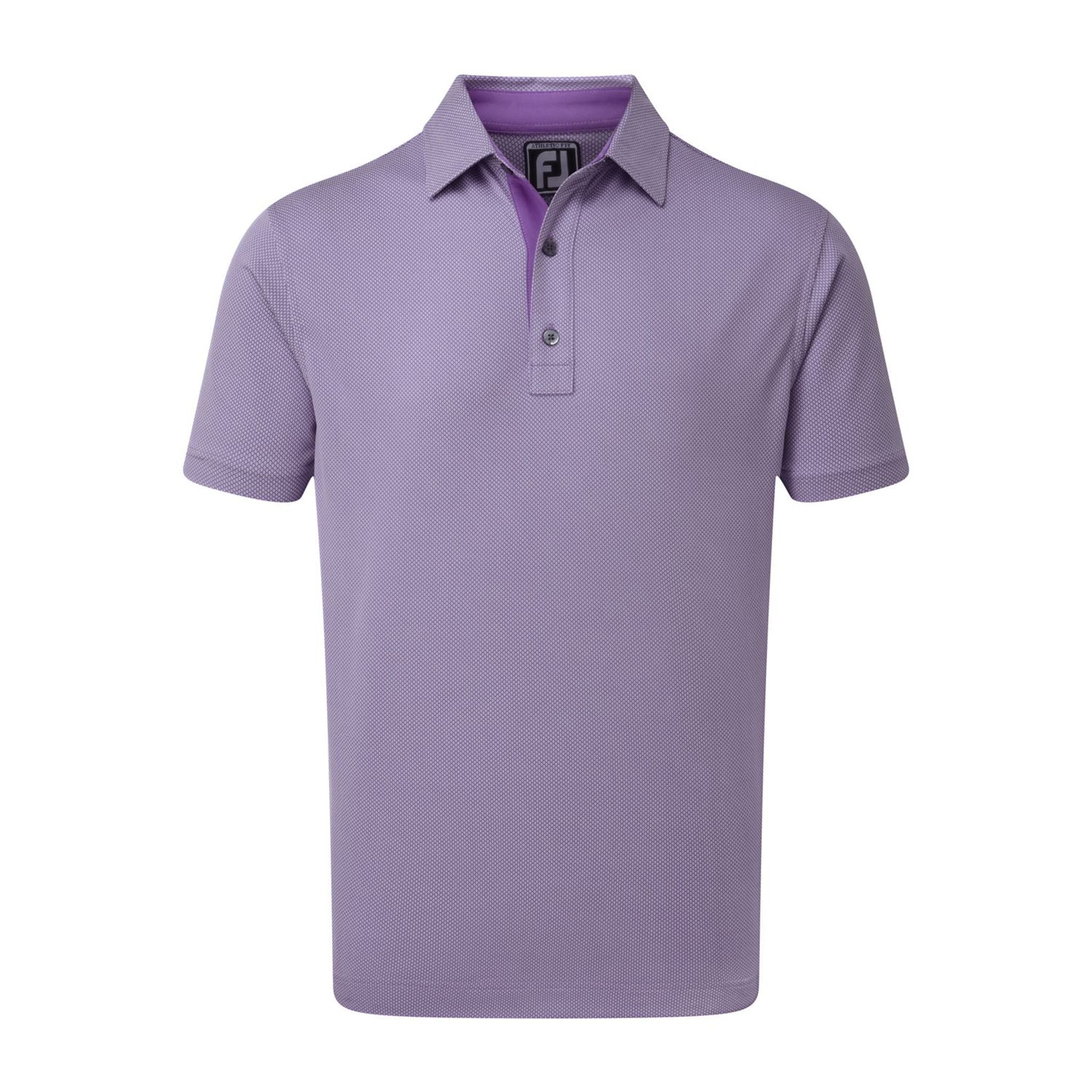 Polo SS Footjoy M Four Dot Jaquard Violet/Blanc Homme