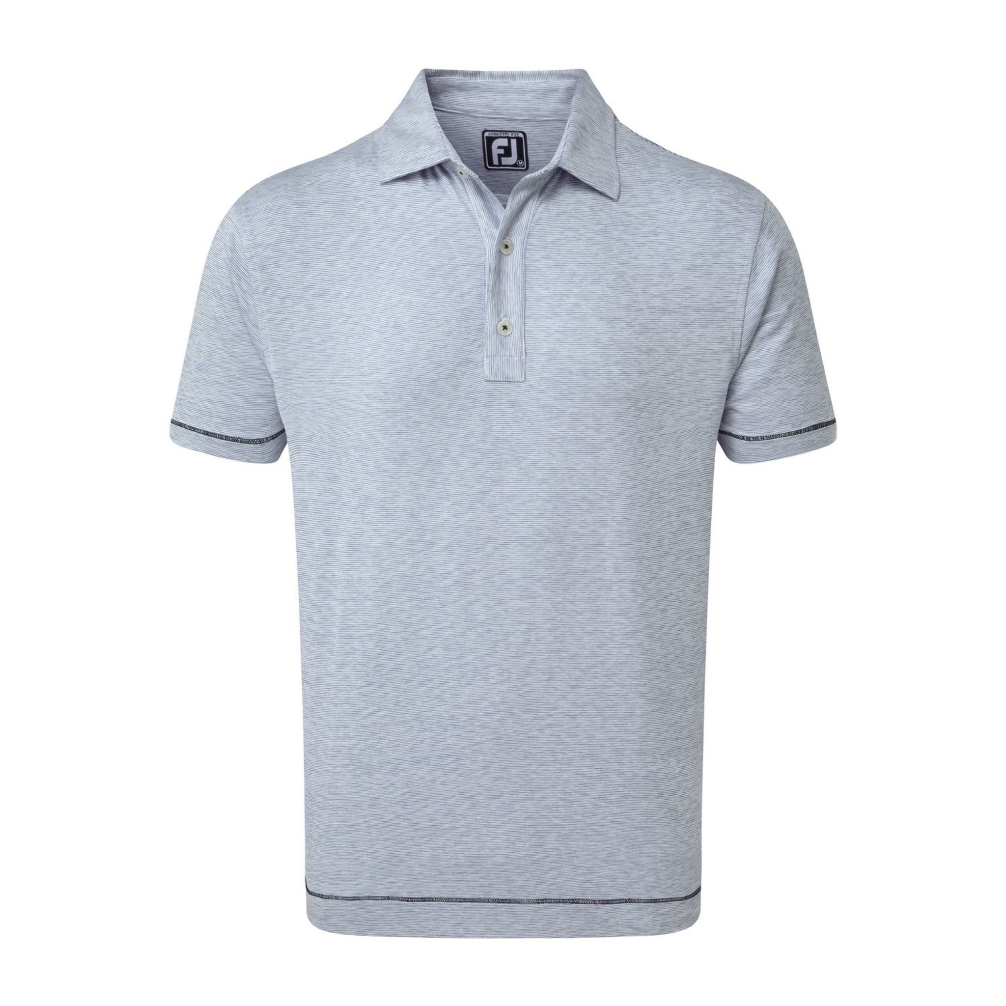 Footjoy M Lisle Spacedye SS Polo Royal/White Herren