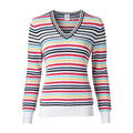 Pull Mathilde Daily Sports W à col en V pour femme Blanc