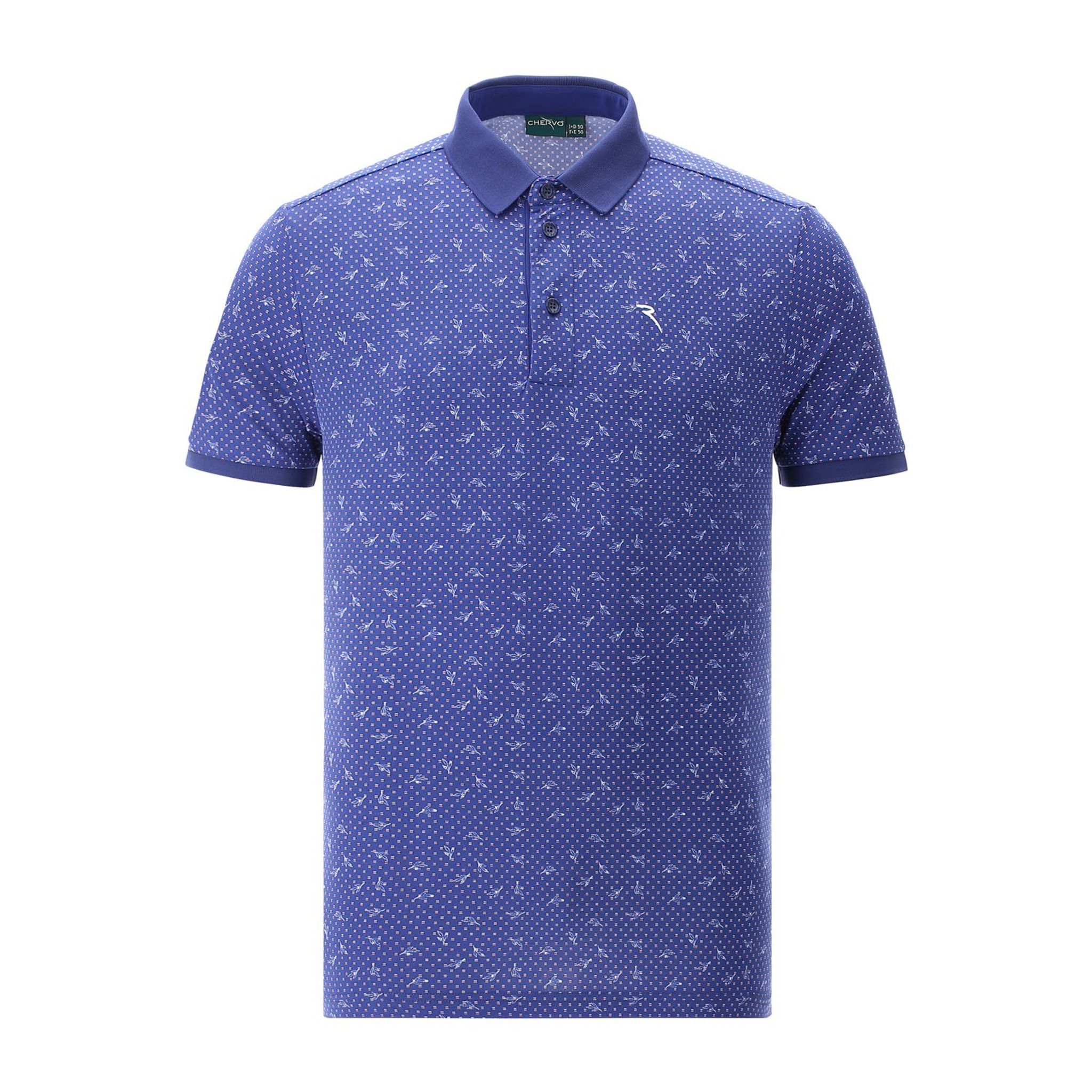 Polo Chervo M Asier SS Bleu (petit motif) Homme