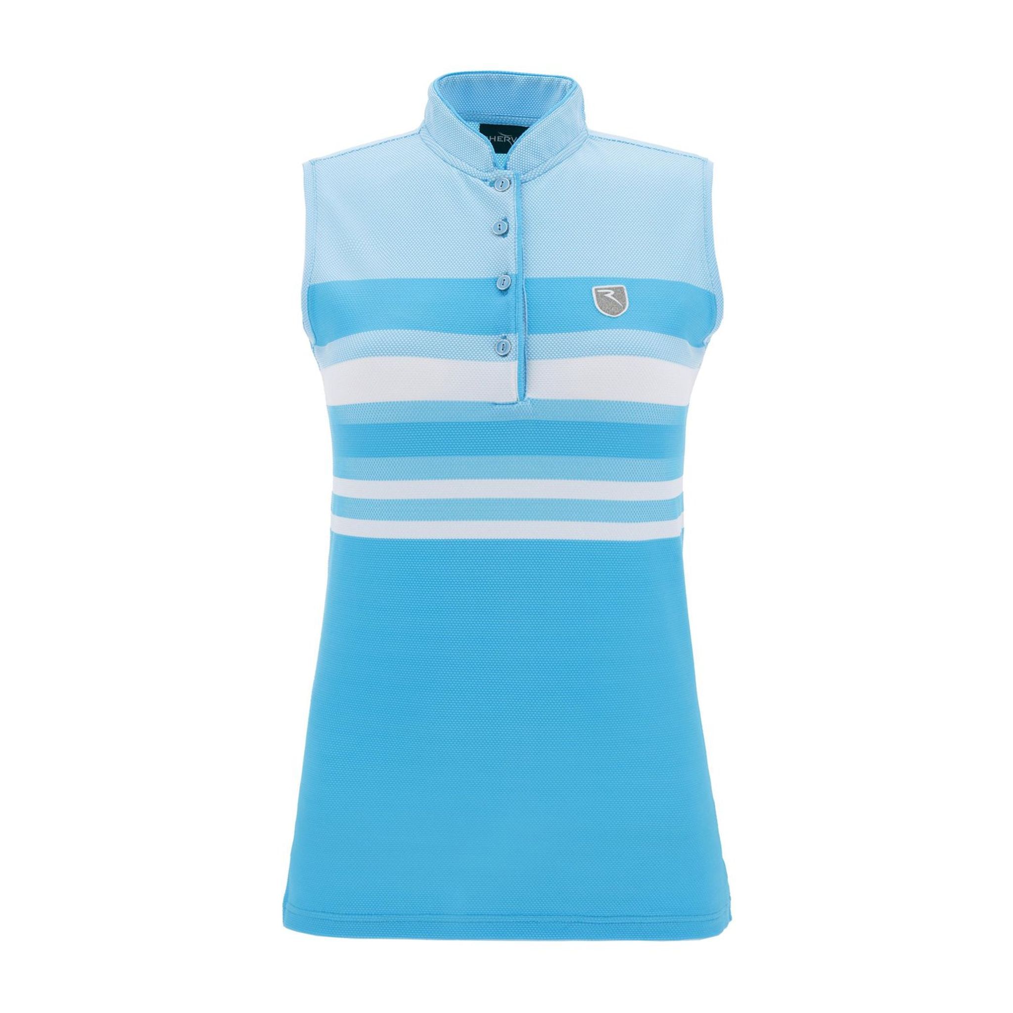 Polo Chervo W Ami SL Bleu clair/blanc pour femme