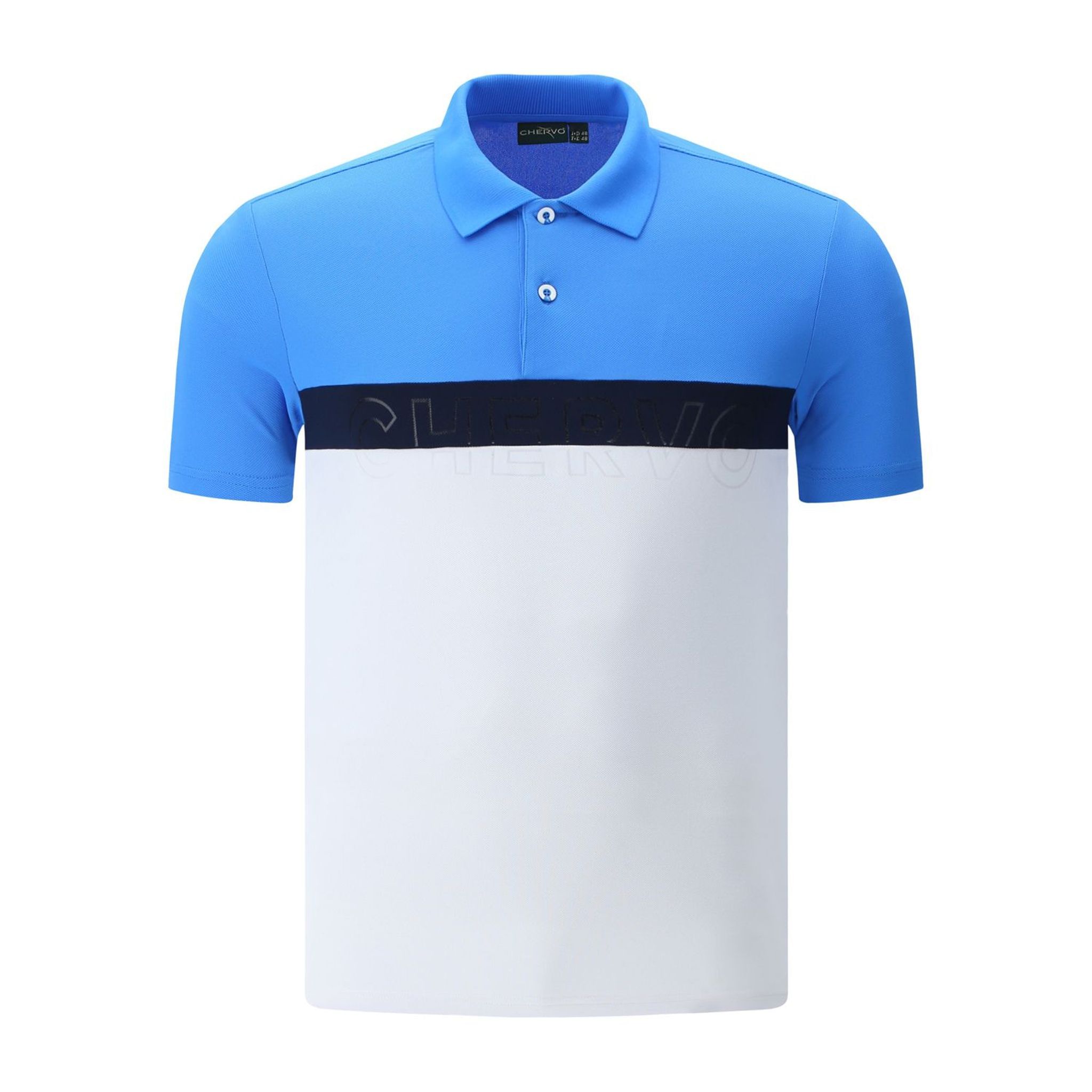 Chervo Polo Adolfo Blanc/Bleu Homme