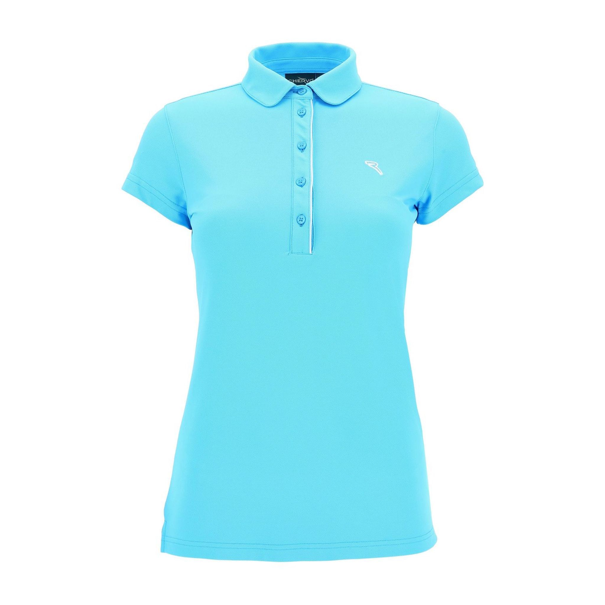 Chervo W Affen SS Polo Hellblau Damen