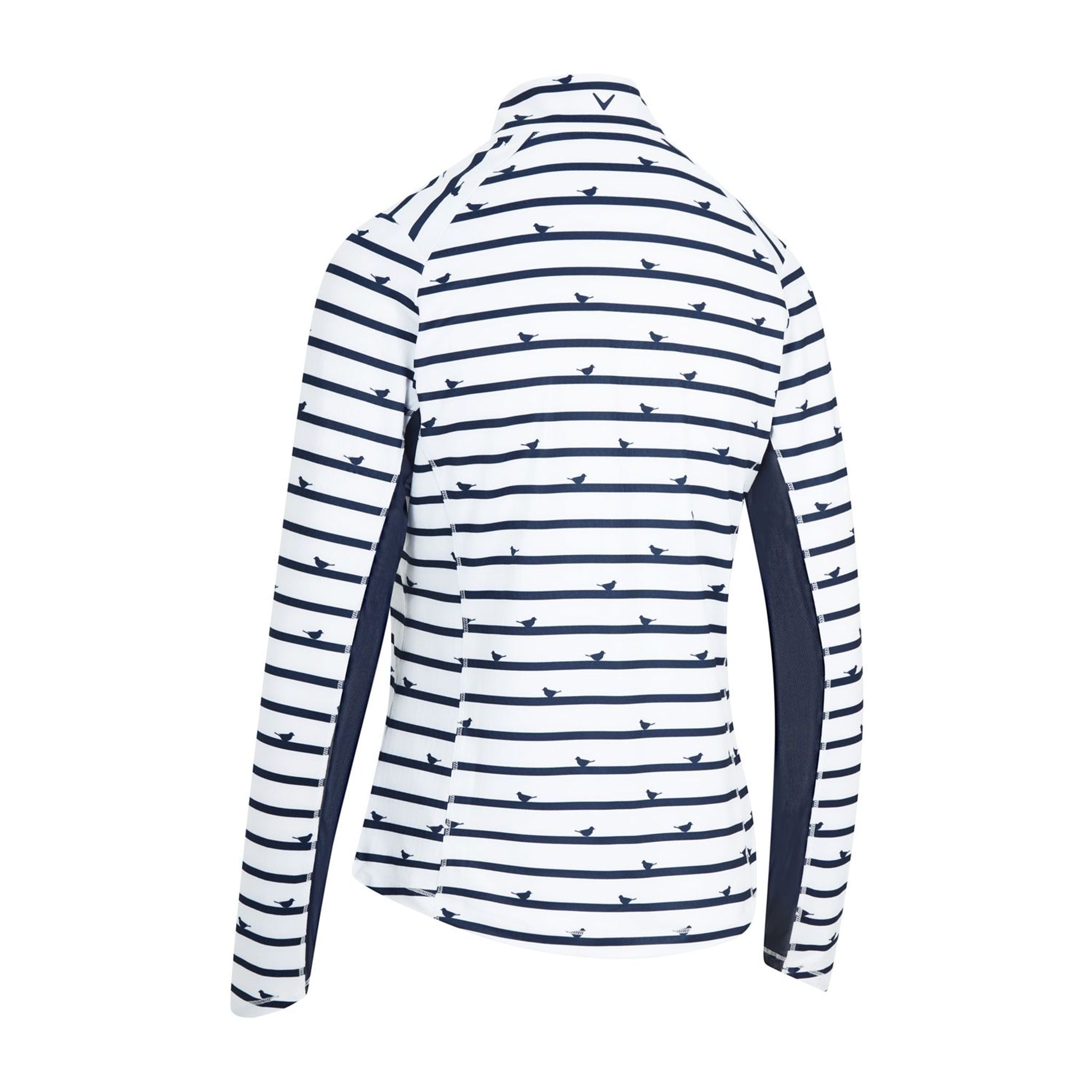 Polo Callaway W Birdie Stripe Sun Protection à manches longues Peacoa pour femme