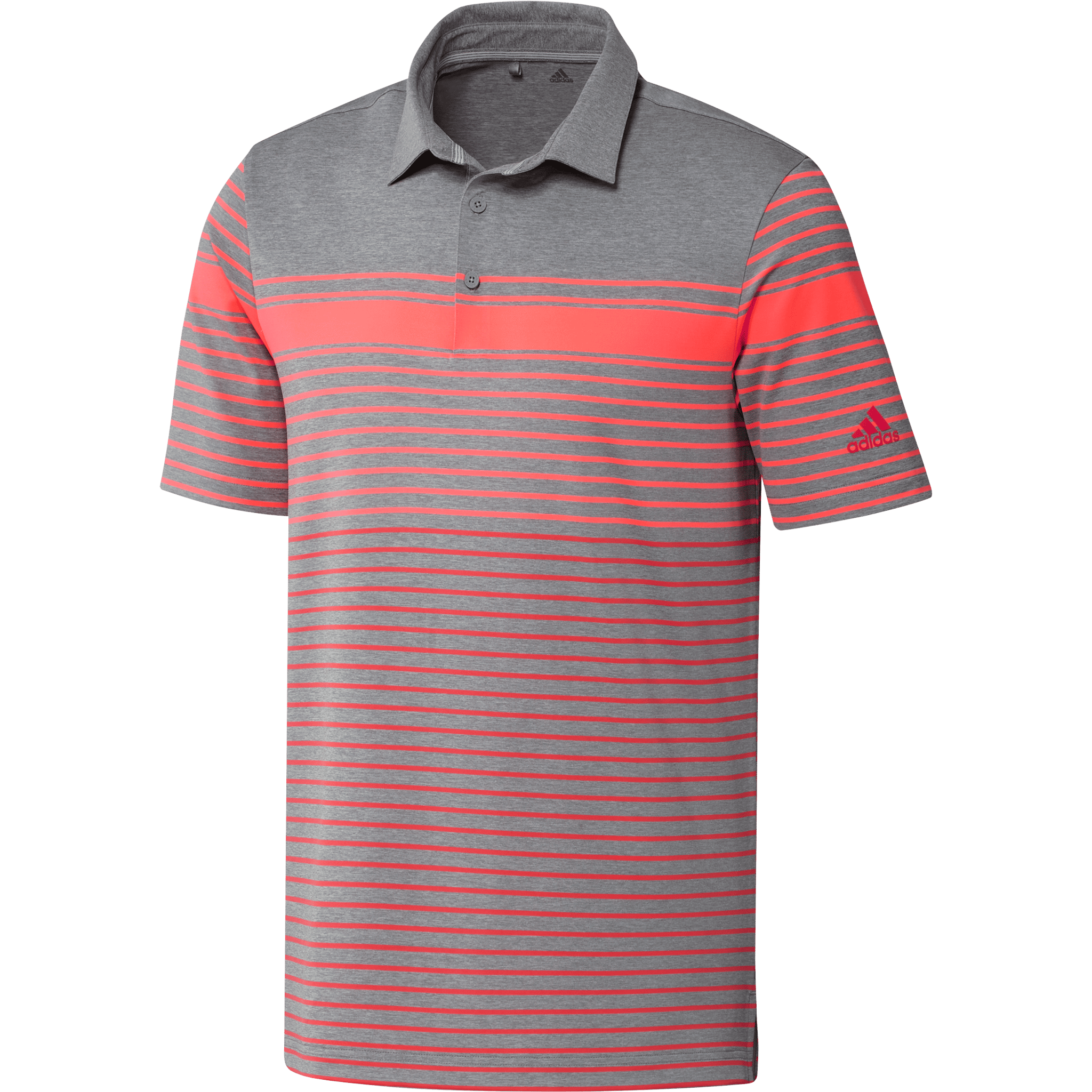 Polo Adidas Ultimate Engineered Heather Rouge/Corail/Gris Homme