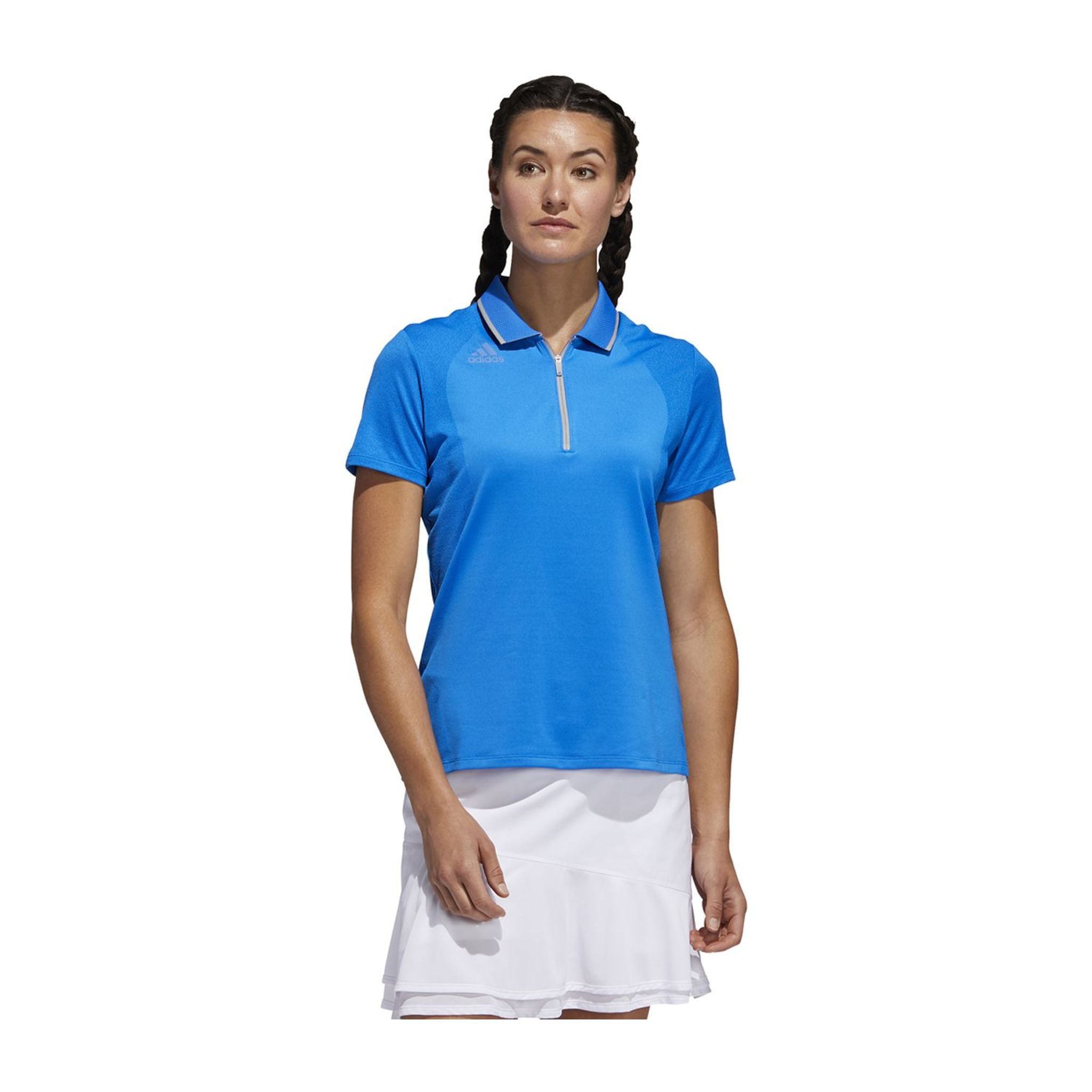 Polo Adidas W Aeroready Engineered SS pour femme Bleu Glory