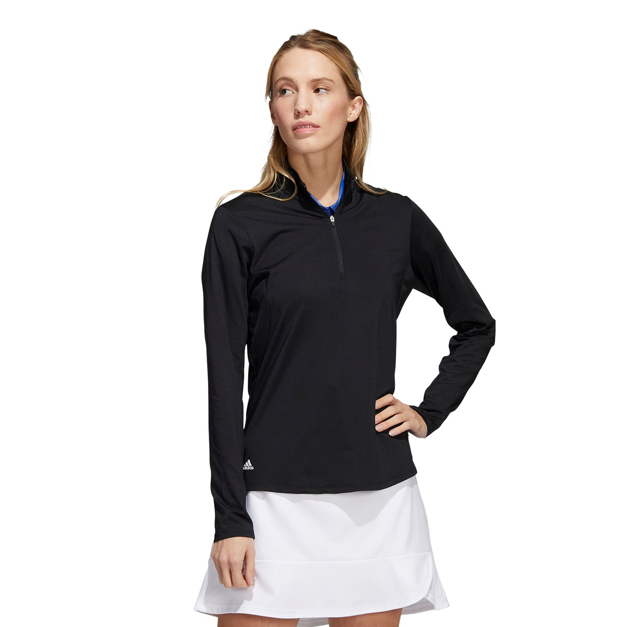 Polo de golf Adidas Ultimate 365 à manches longues noir pour femme