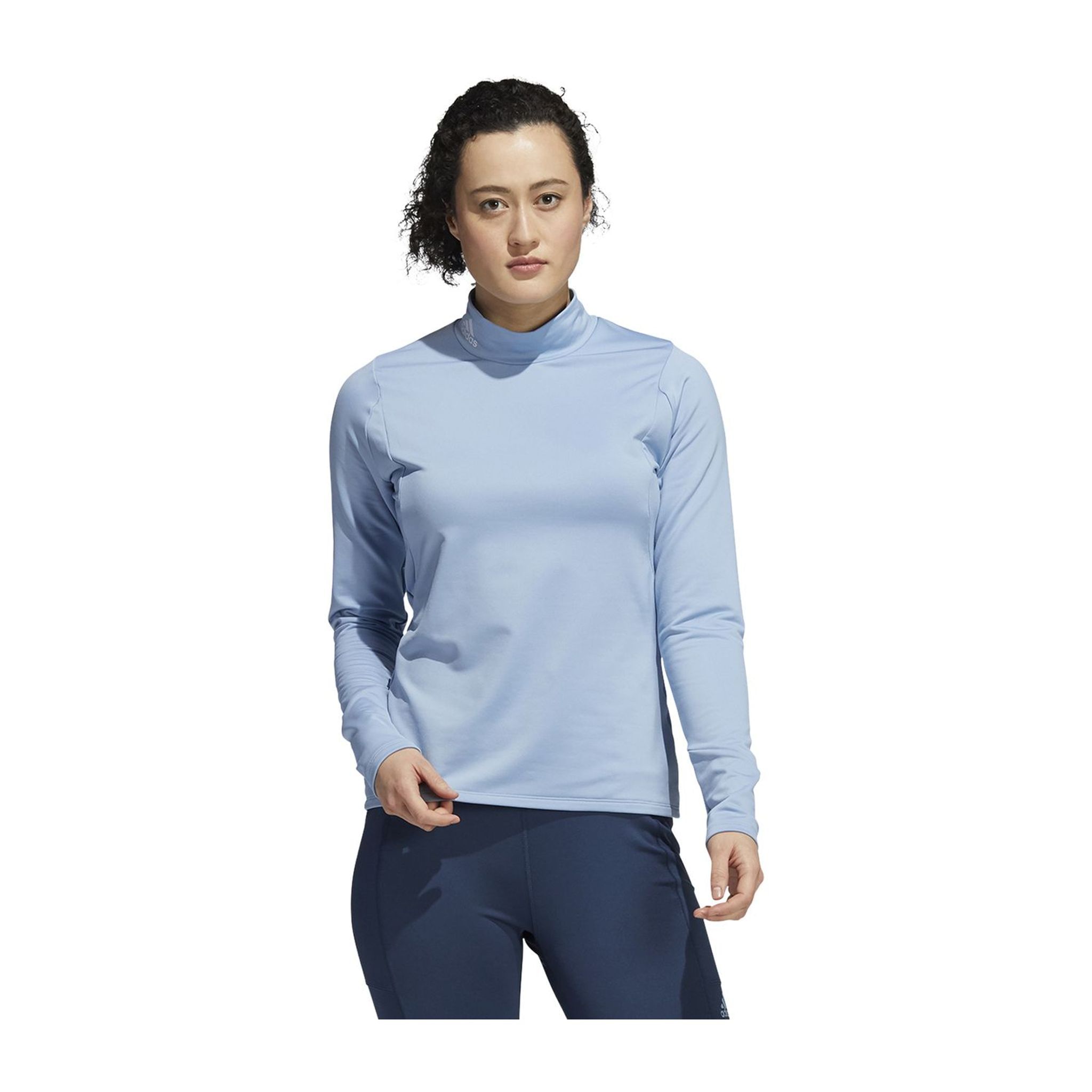 T-shirt à manches longues Adidas W Layer Mock bleu clair pour femme