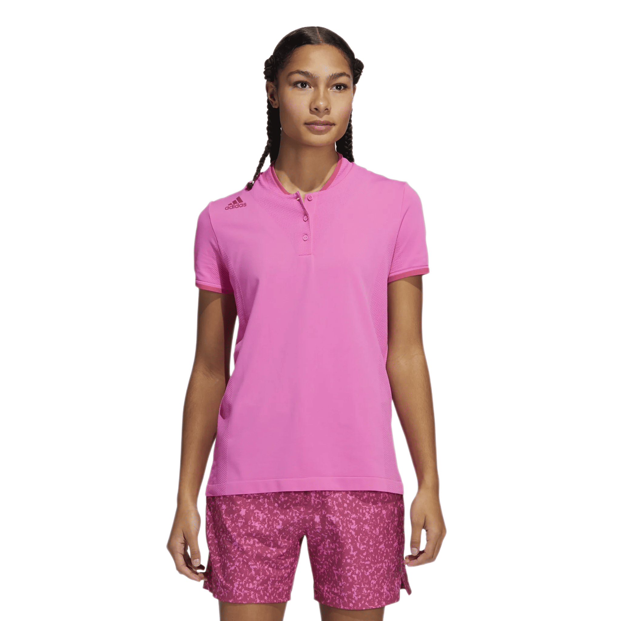 Polo Adidas W Primeknit SS Rose Femme