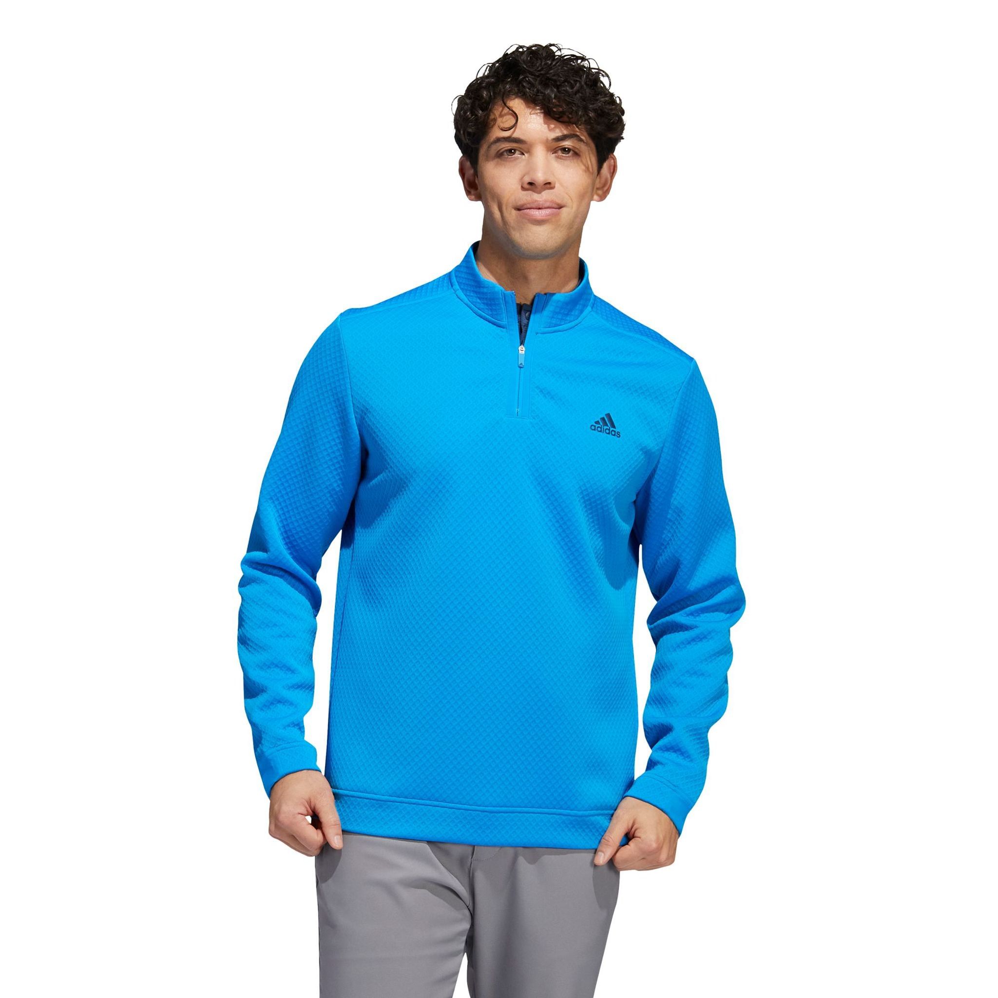 Pull Adidas M Durable Water-Repellent 1/4 Zip Bleu Ru Homme