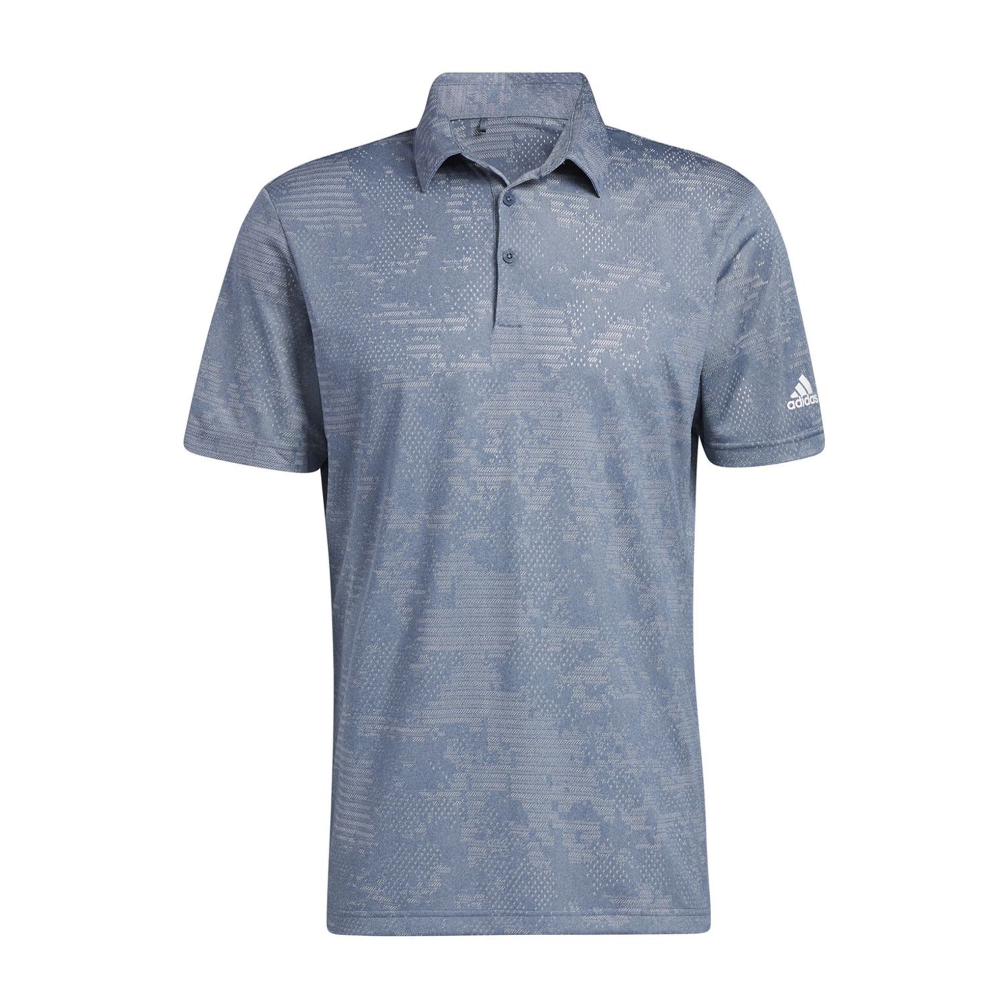 Polo Adidas Camo SS bleu marine/gris pour homme