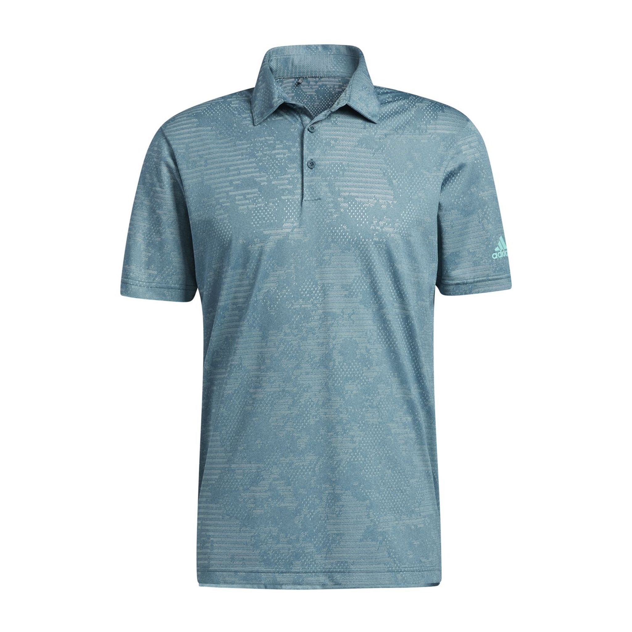 Polo Adidas Camo SS bleu sarcelle/menthe pour homme