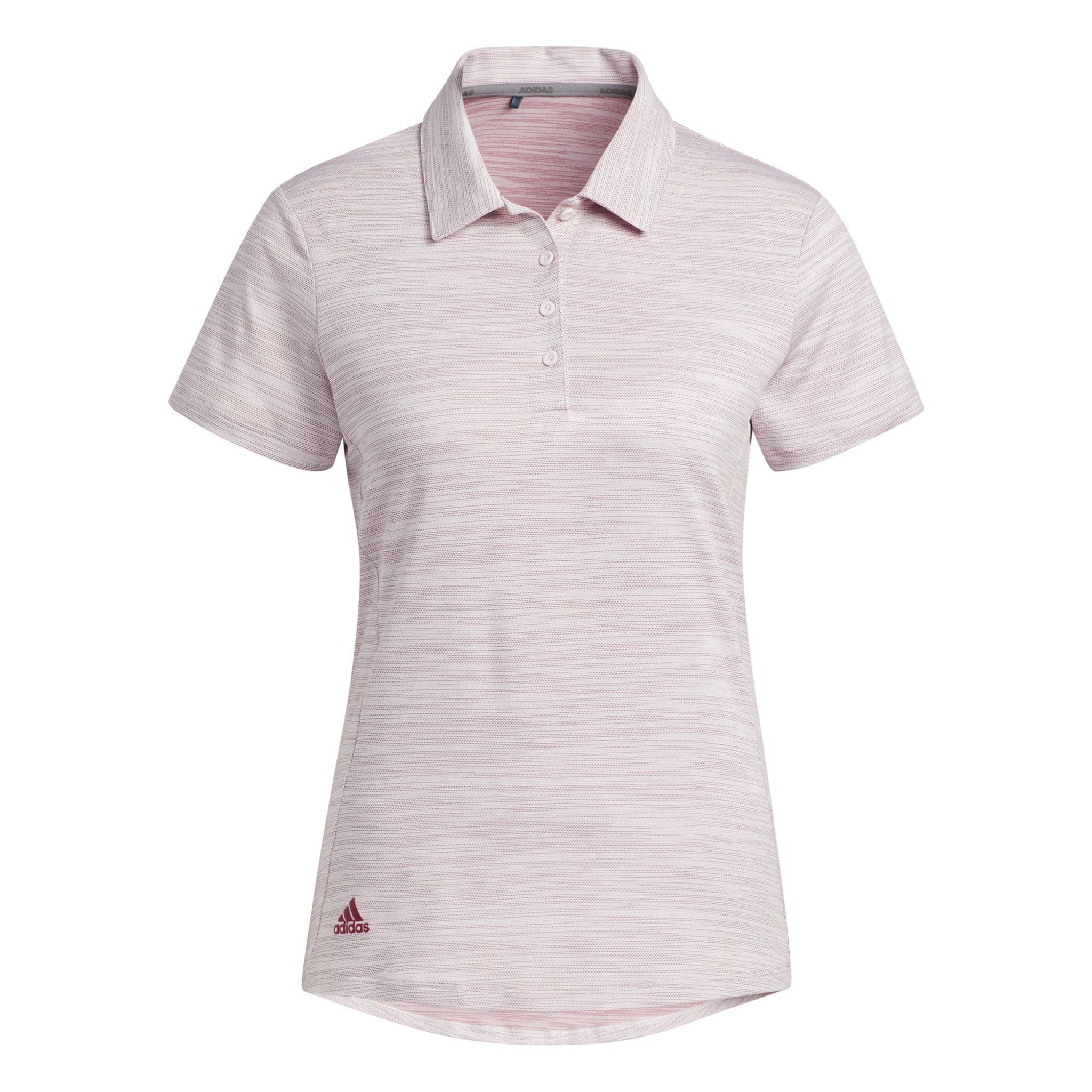 Adidas W Polo Spacedye Almost Pink/Legacy Burgundy Damen