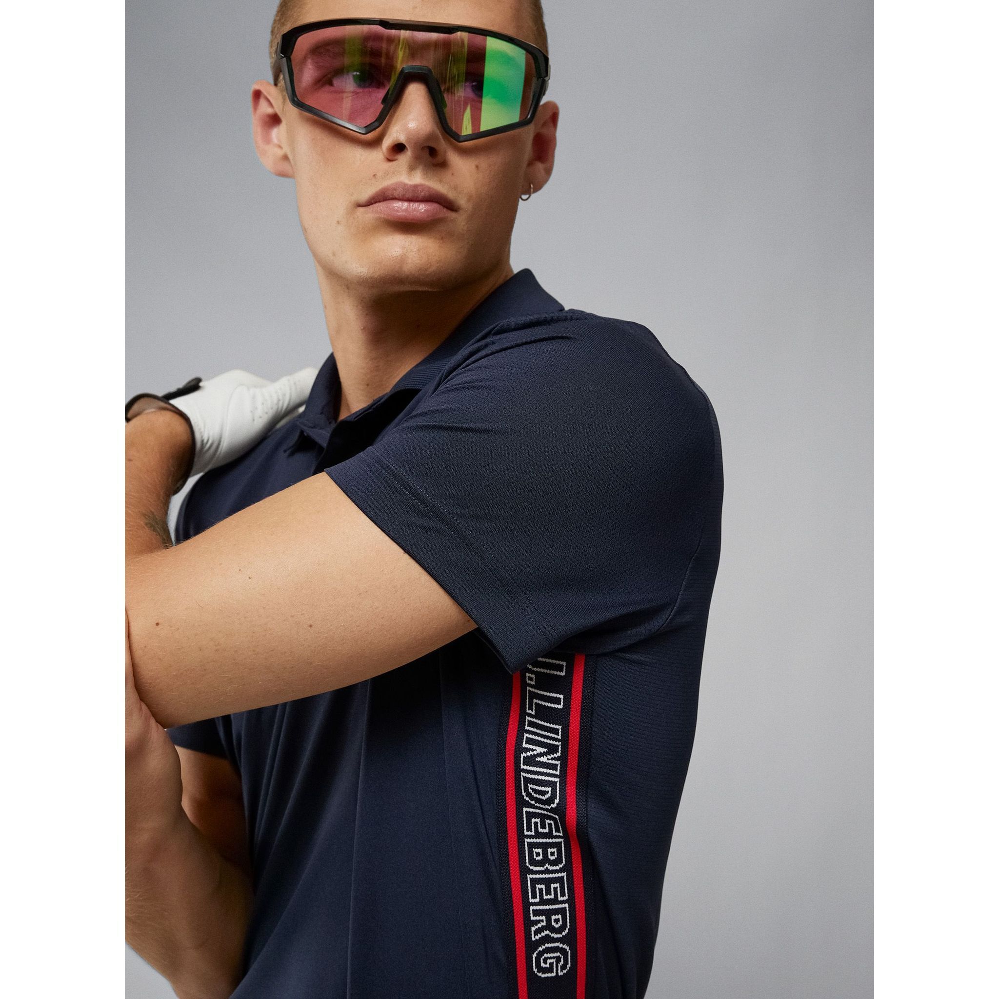 J. Lindeberg Polo de golf coupe régulière Diamond pour hommes