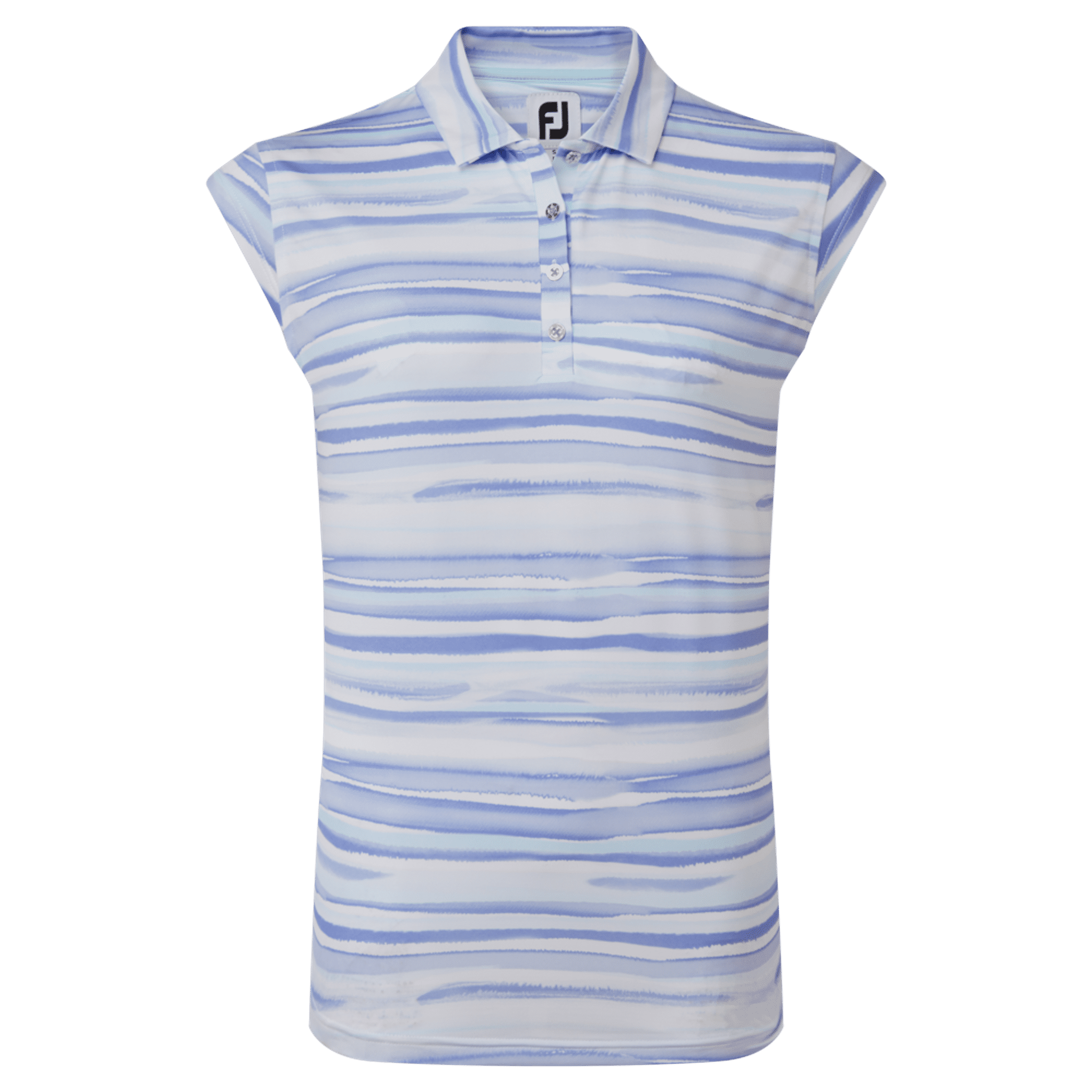 Footjoy Polo Cap Sleeve Aquarelle Imprimé Ecosse Femme