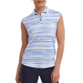 Footjoy Polo Cap Sleeve Aquarelle Imprimé Ecosse Femme