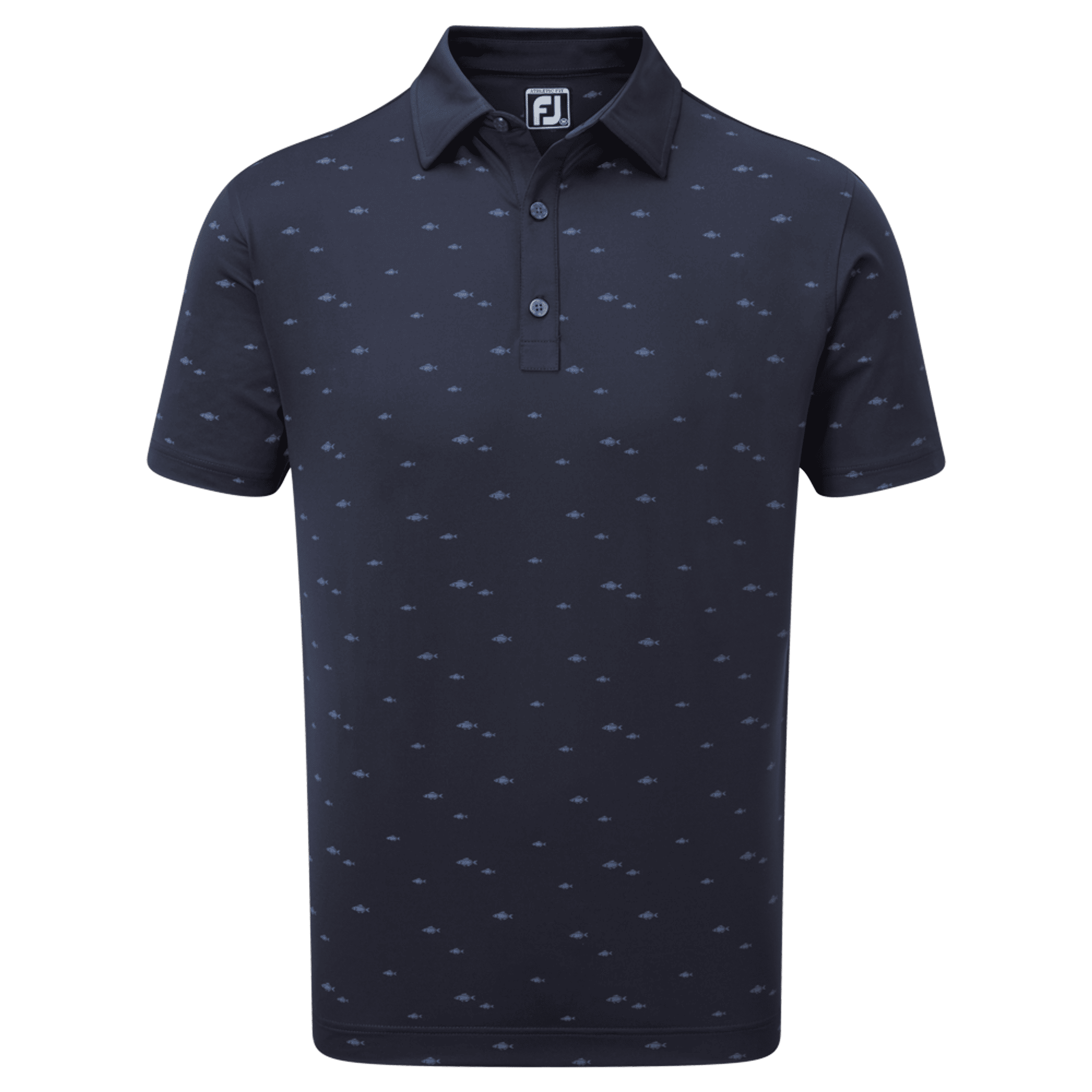 Polo en fil de coton imprimé école de poissons Footjoy pour homme