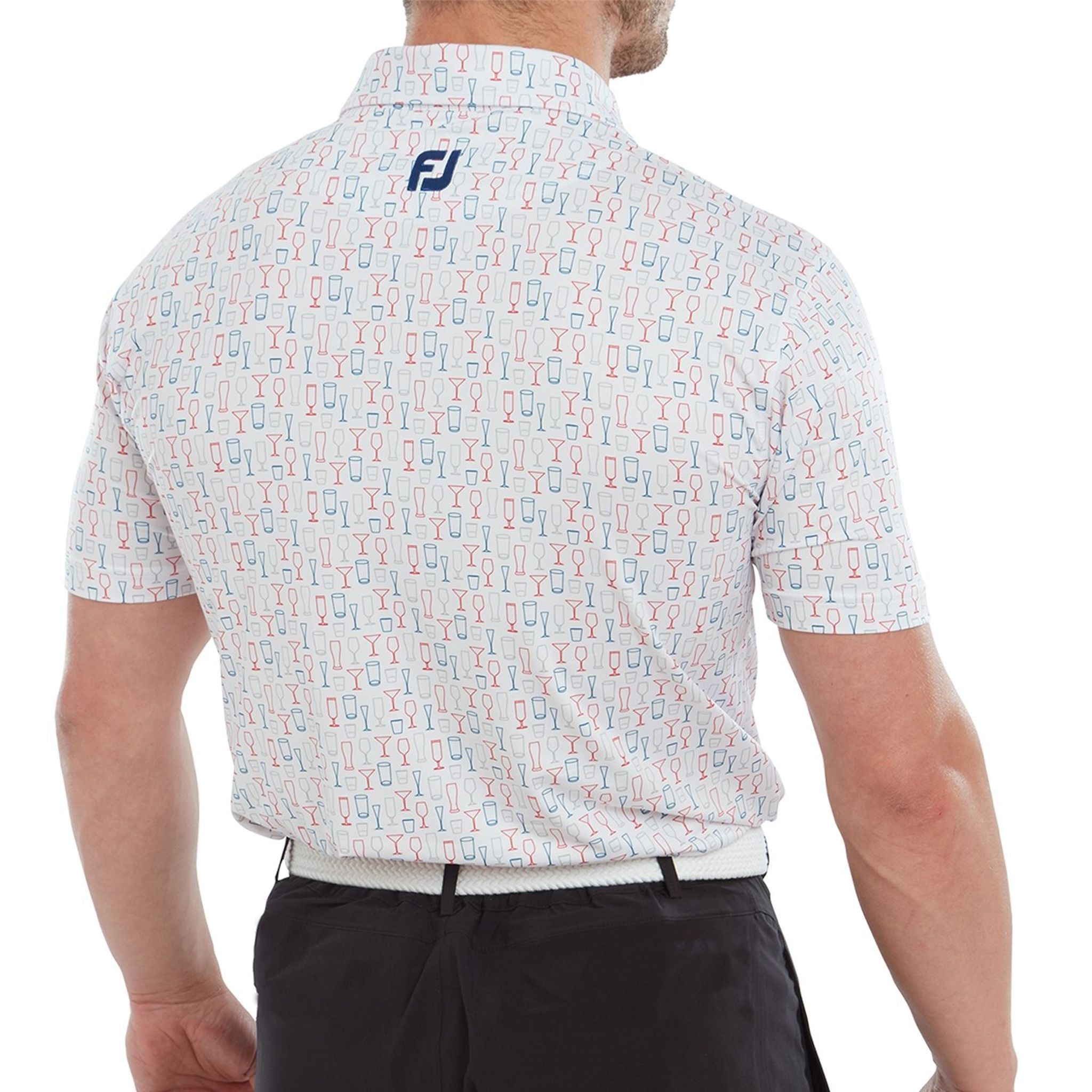 Polo en fil d'Écosse Footjoy Glass Print Homme