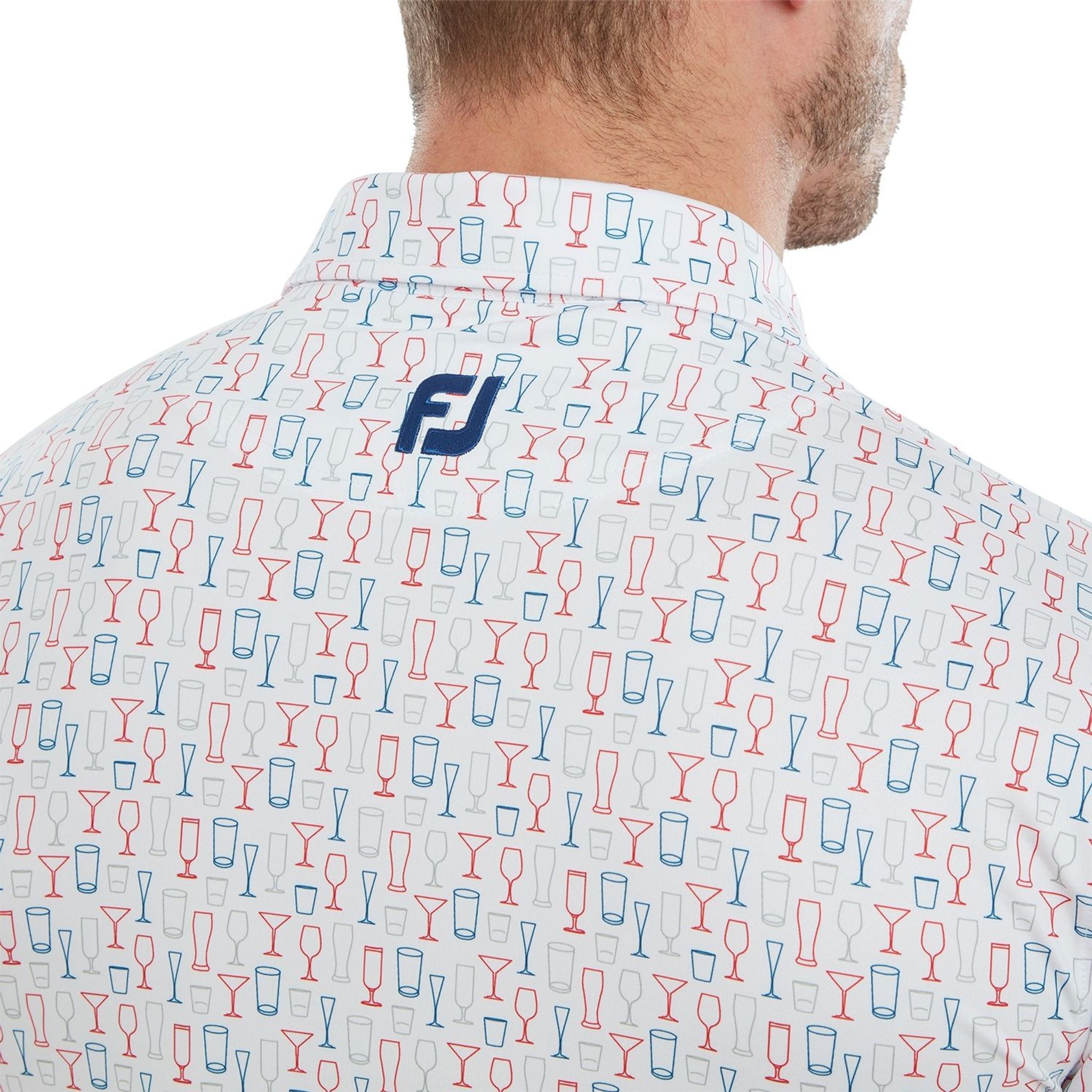 Polo en fil d'Écosse Footjoy Glass Print Homme