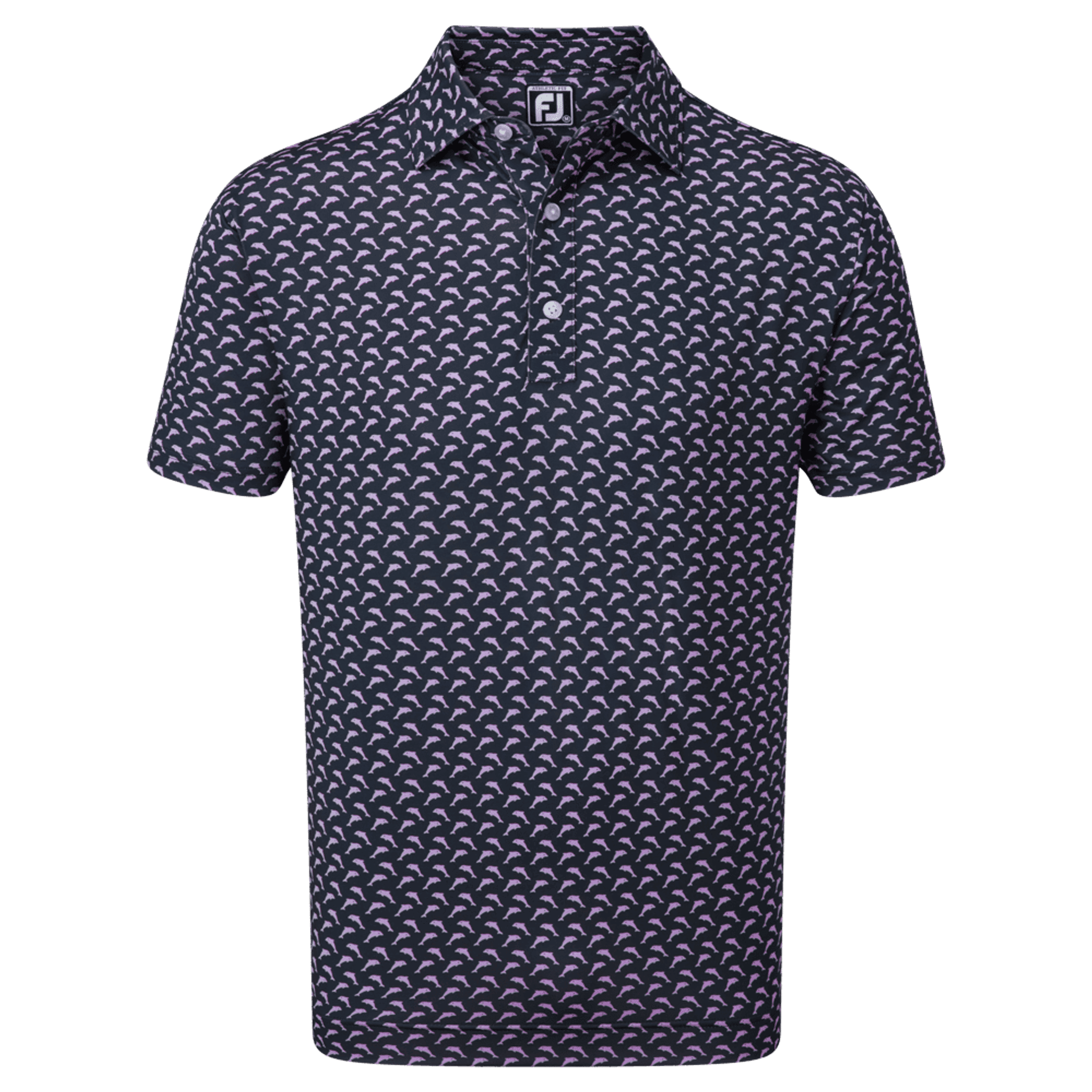 Footjoy Leaping Dolphins Polo Print Lisle Herren