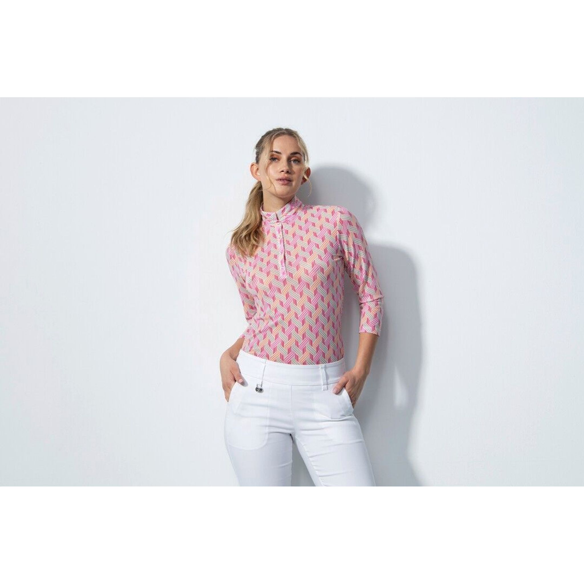 Polo à manches 3/4 en maille Daily Sports Digne pour femme