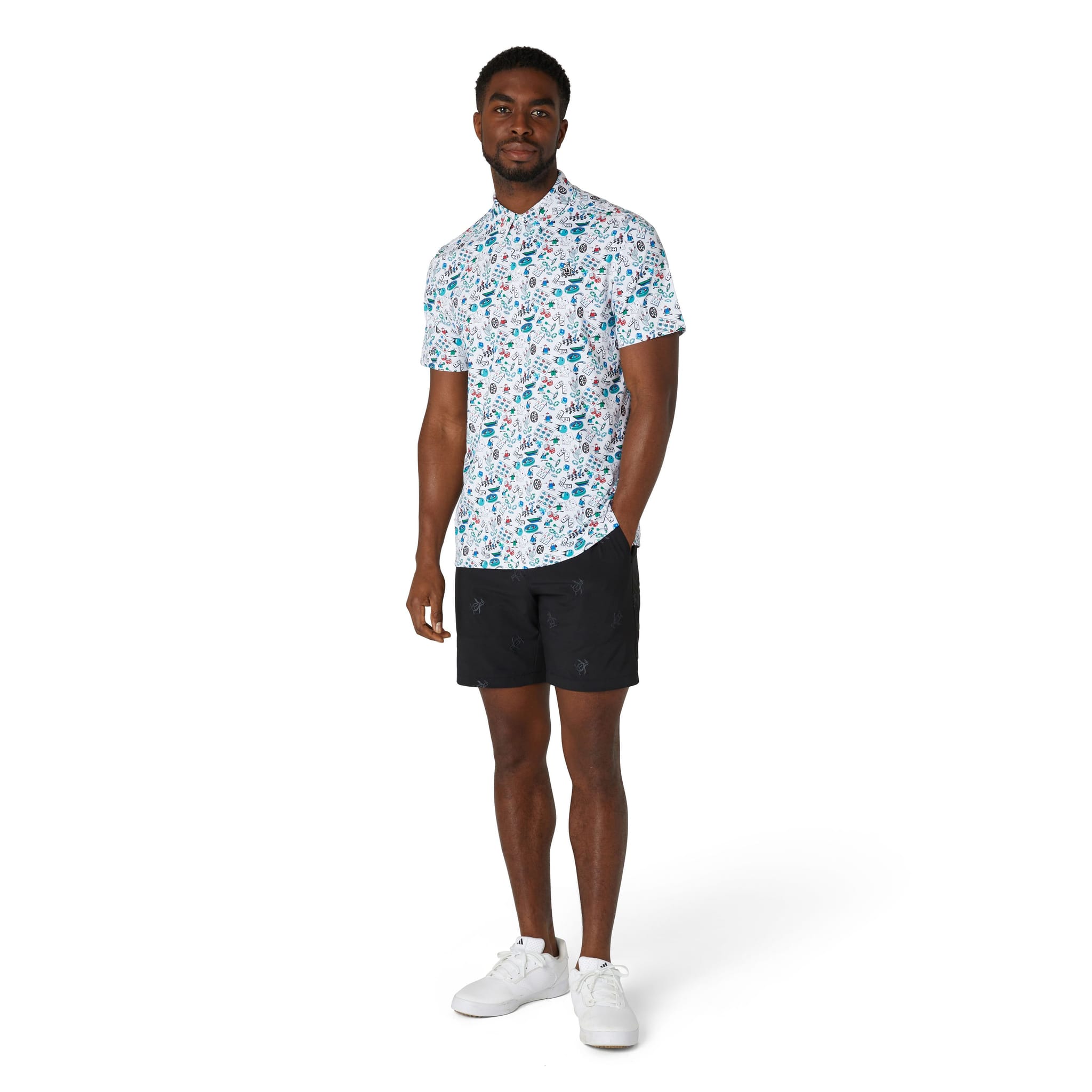 Polo fantaisie intégral Original Penguin Roadmap pour hommes