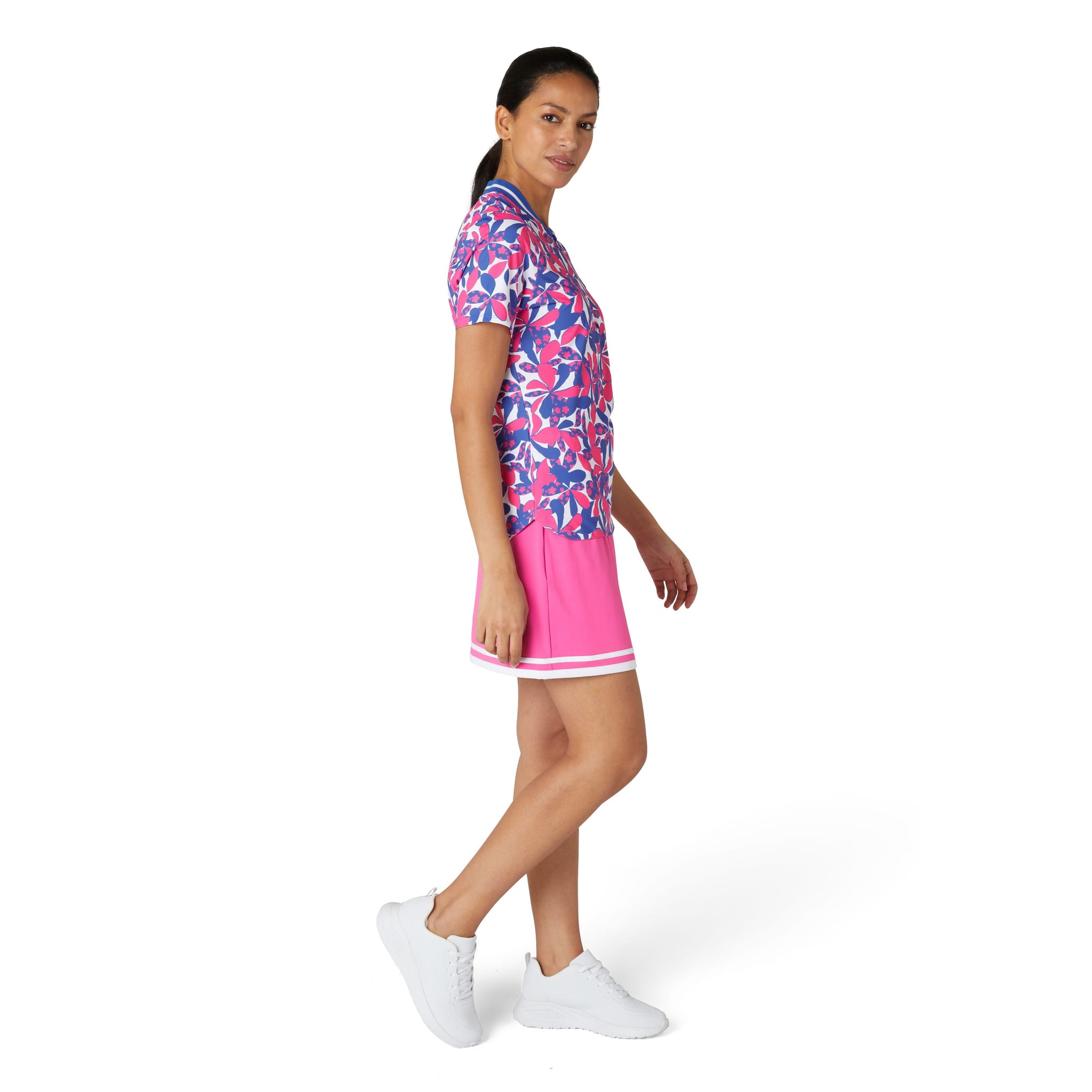 Chemise à col montant à imprimé floral Penguin Original pour femme