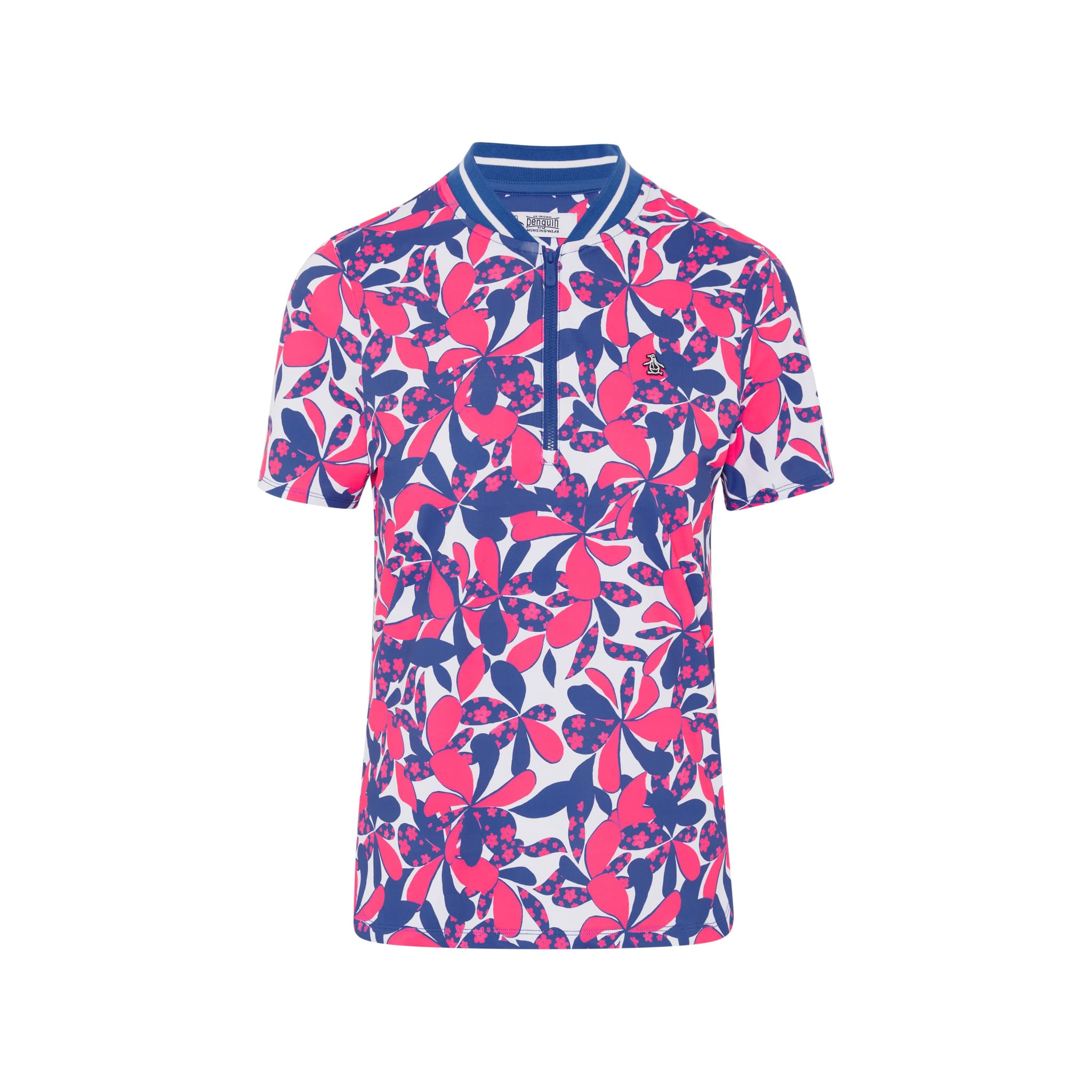 Chemise à col montant à imprimé floral Penguin Original pour femme