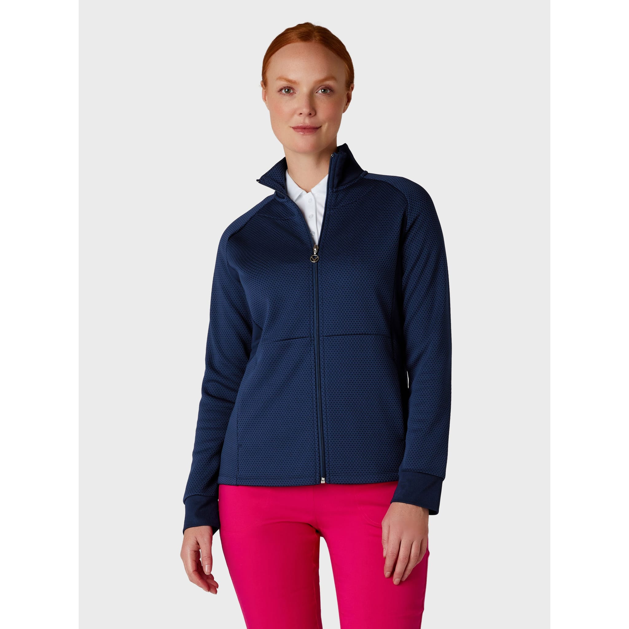 Veste Callaway à manches longues et fermeture éclair intégrale Hexagon H pour femme