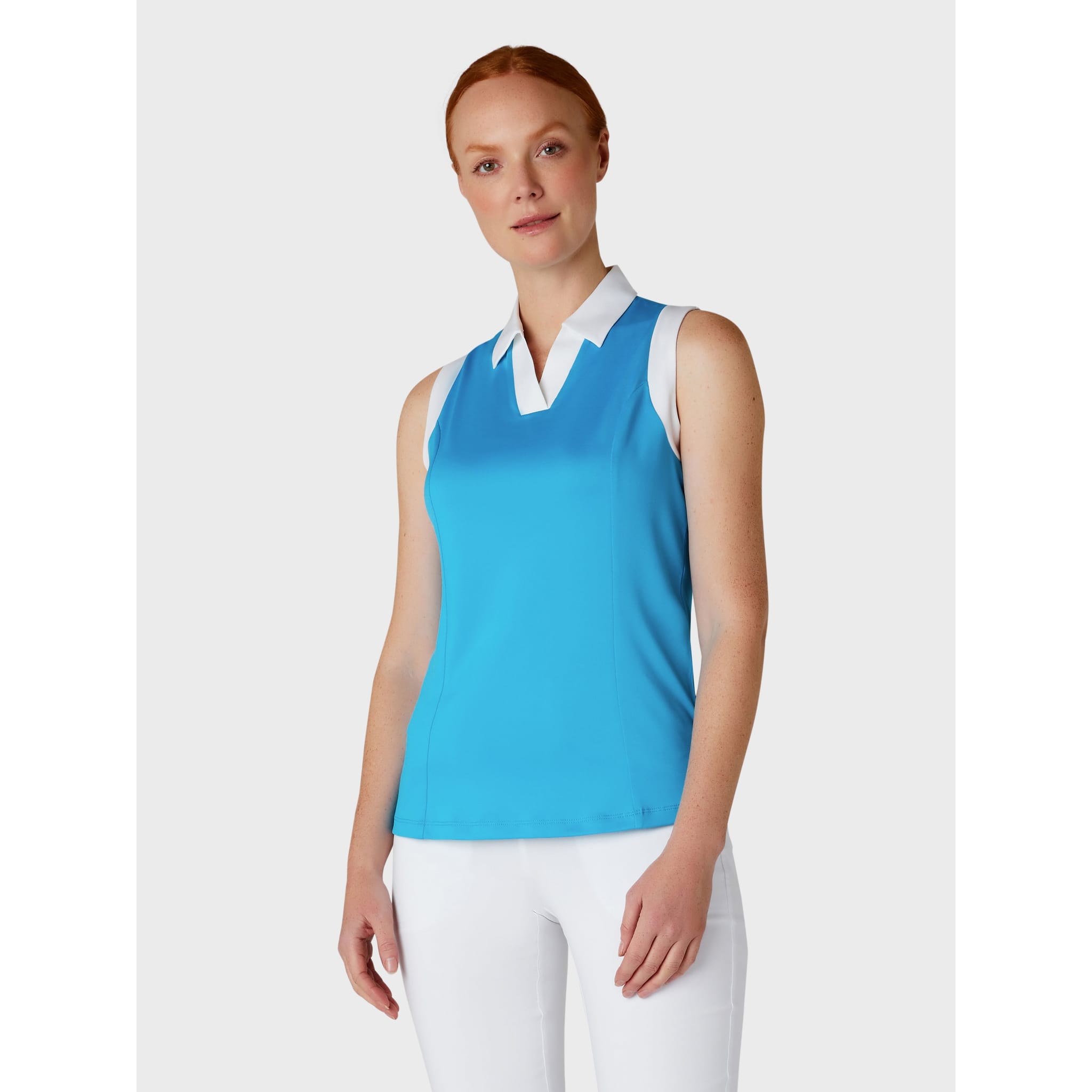 Polo colorblock sans manches Callaway pour femme