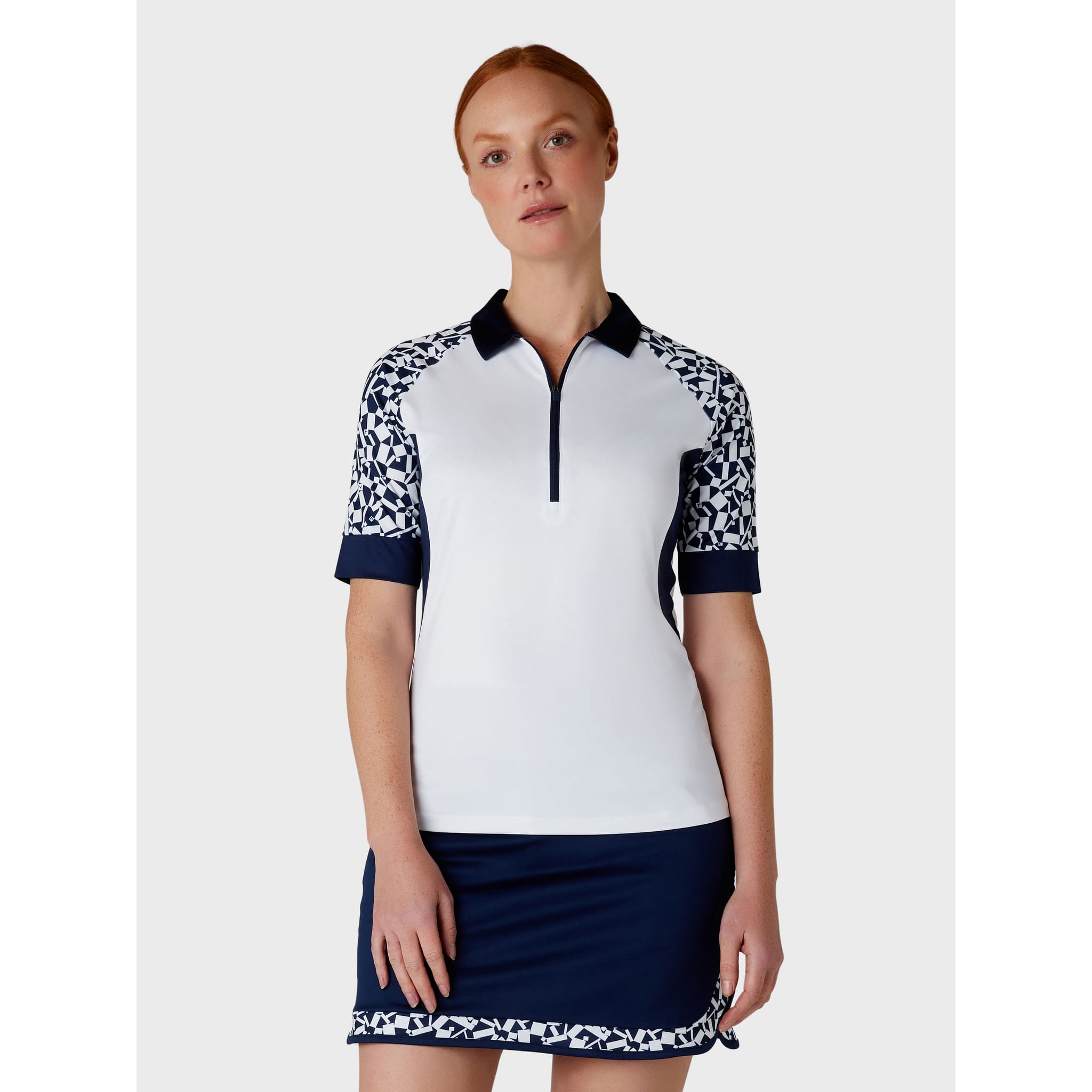 Chemise à manches 1/2 bicolore Callaway Geo pour femme