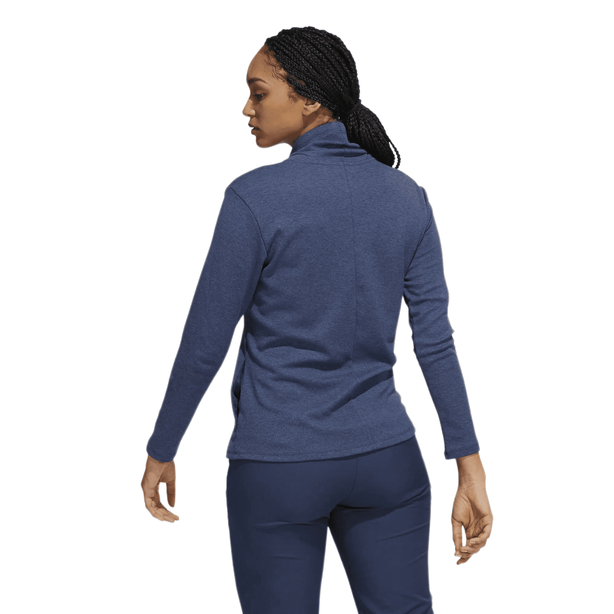 Adidas High Mock Golf Pullover Crew Navy Melange Femme Femme