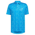 Polo Adidas M Jaquard Lines Bleu Rush/Semi Mint Rush Homme