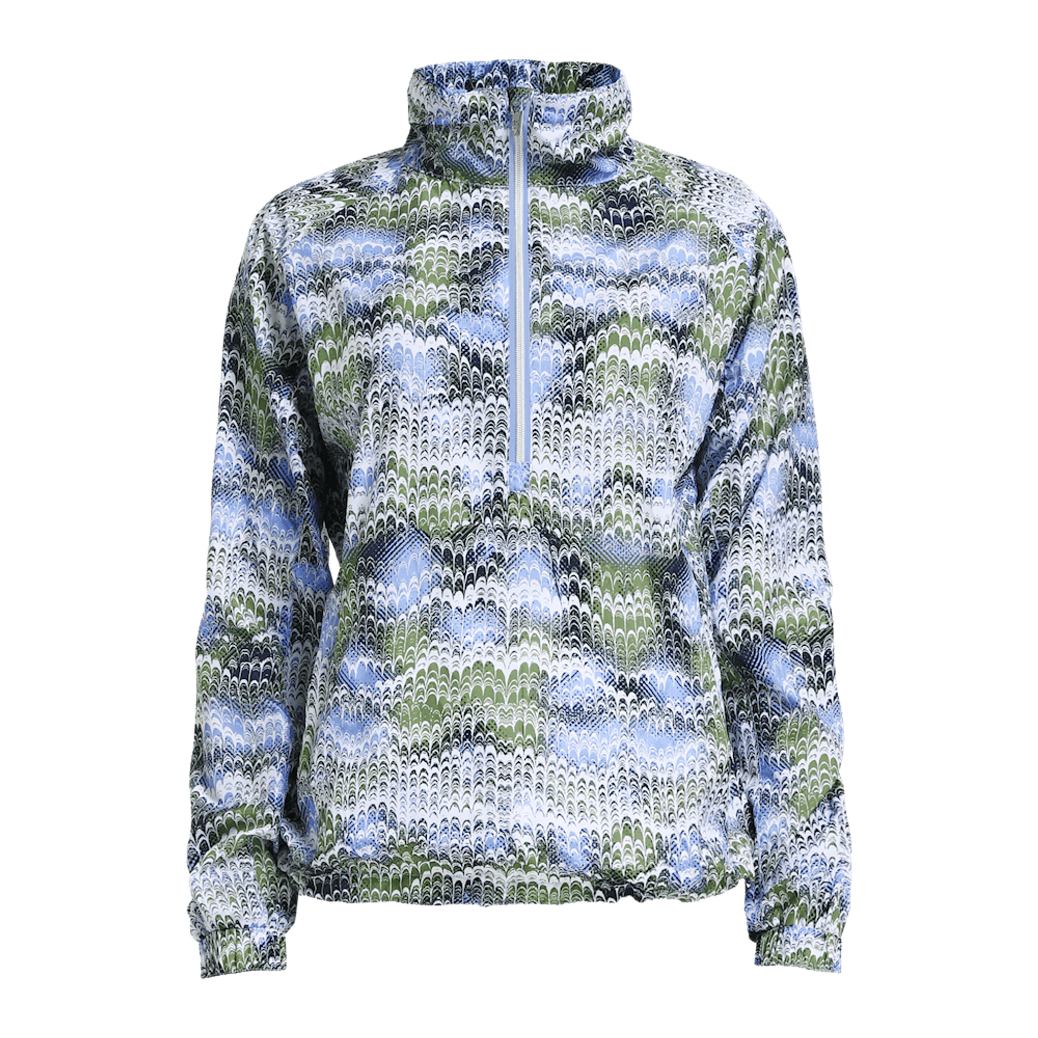 Röhnisch Demi-Zip Marta WB Blue Shell Ocean Ripple Femme