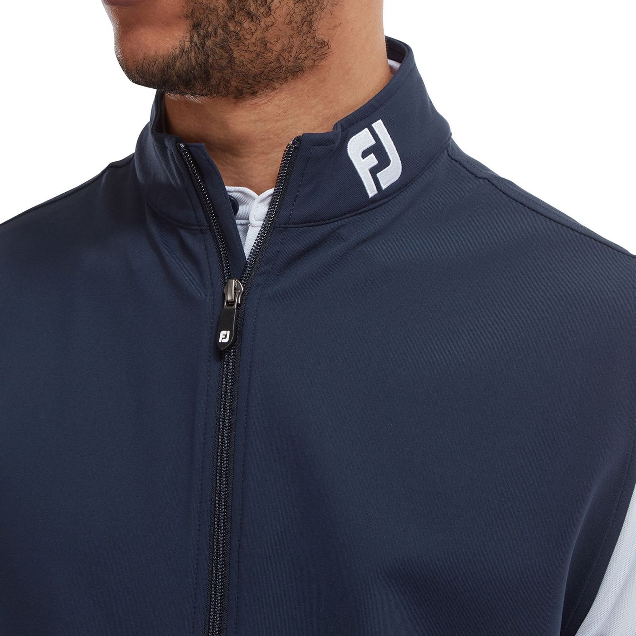 Footjoy Gilet en tricot entièrement zippé pour hommes