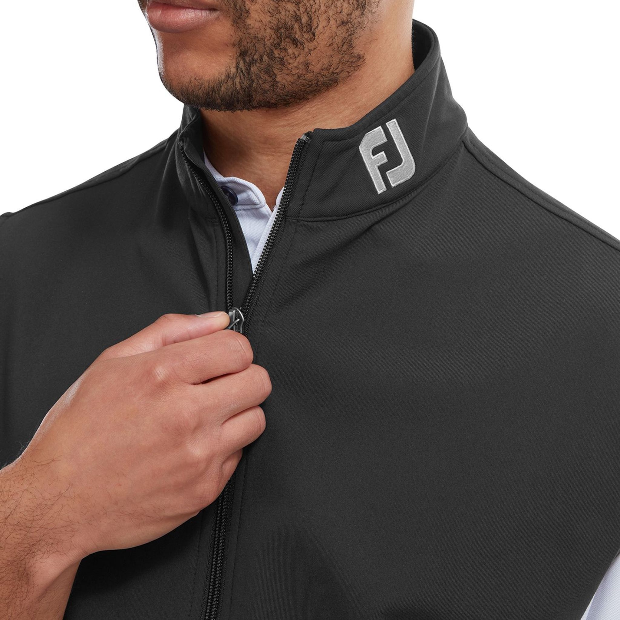 Footjoy Gilet en tricot entièrement zippé pour hommes