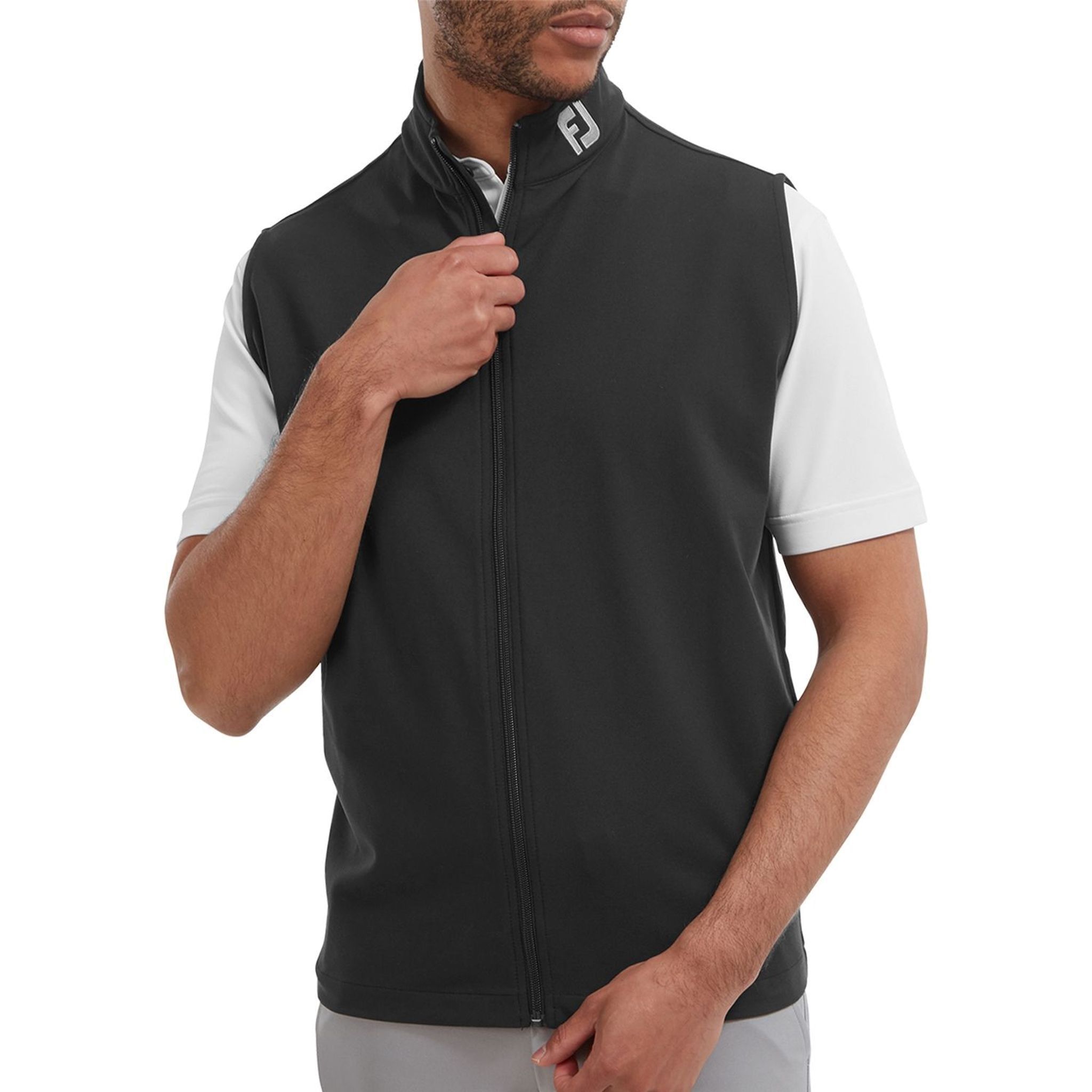 Footjoy Gilet en tricot entièrement zippé pour hommes