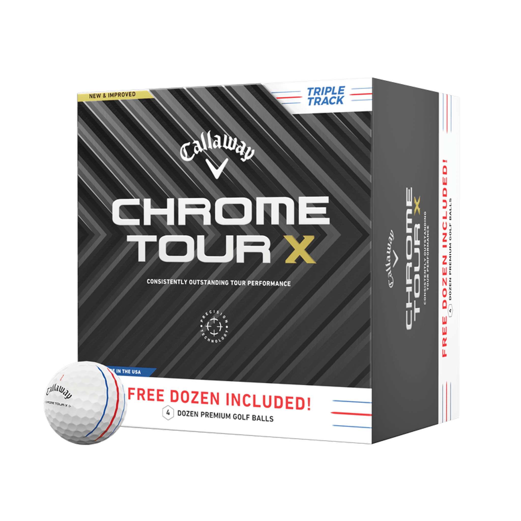 Callaway Chrome Tour X Triple Track [Paquet de 48] Balles de golf (2024)